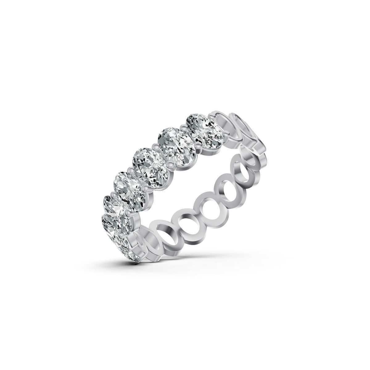 Oval Solitaire Eternity Ring