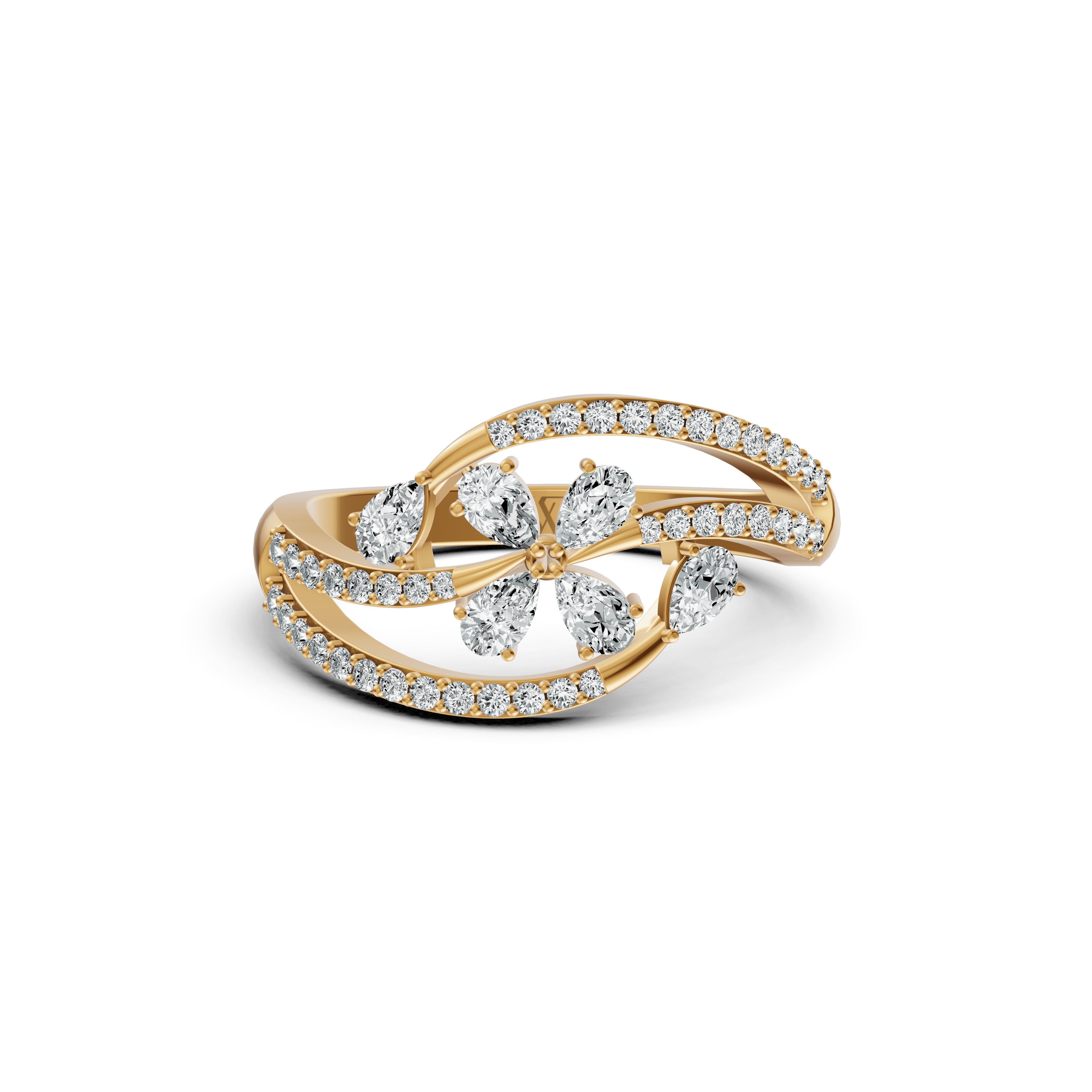 Floral Flourish Diamond Ring
