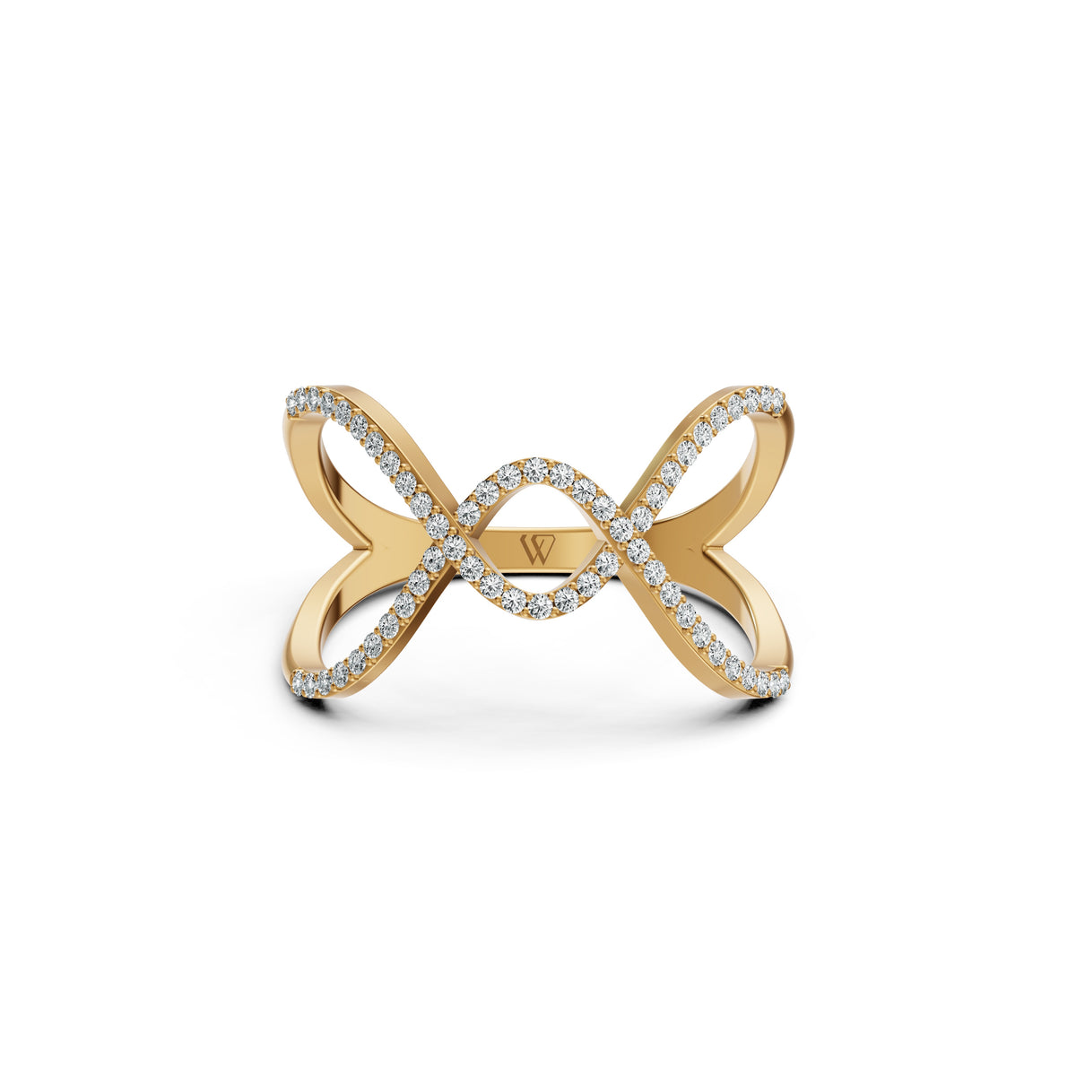 Infinity Ribbon Diamond Ring