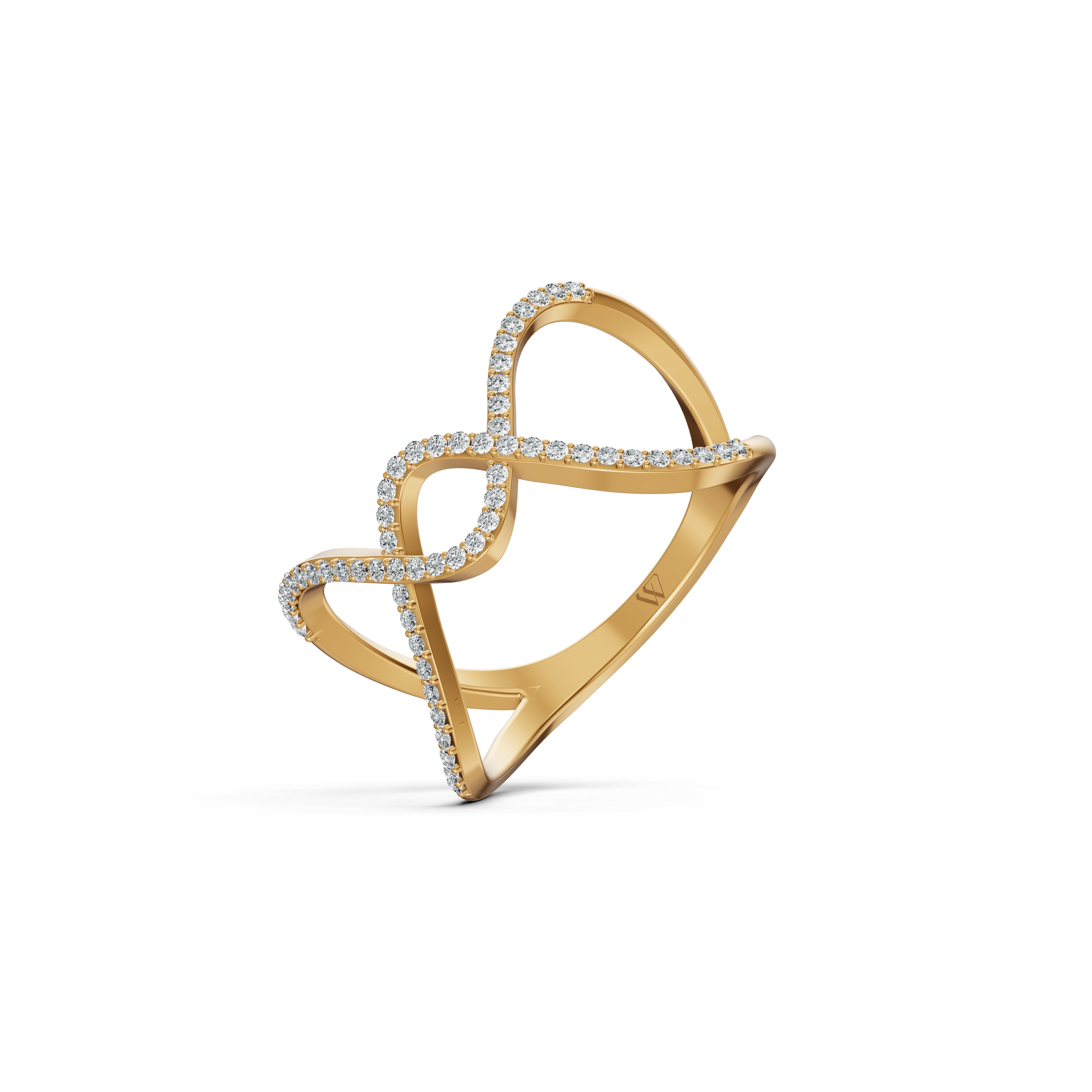 Infinity Ribbon Diamond Ring