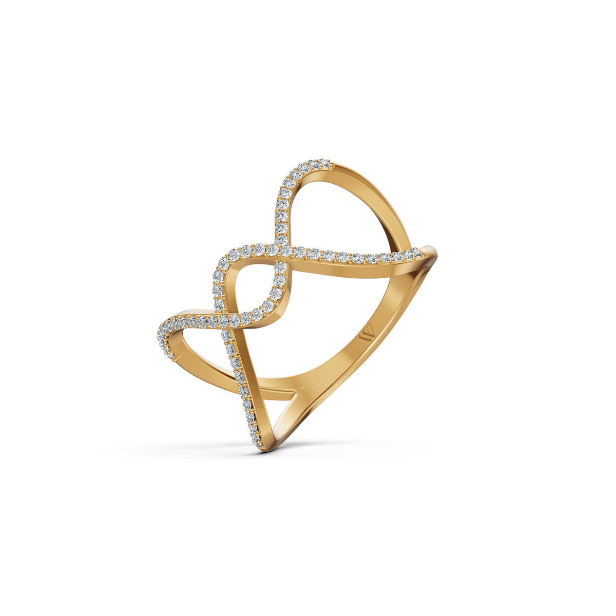 Infinity Ribbon Diamond Ring