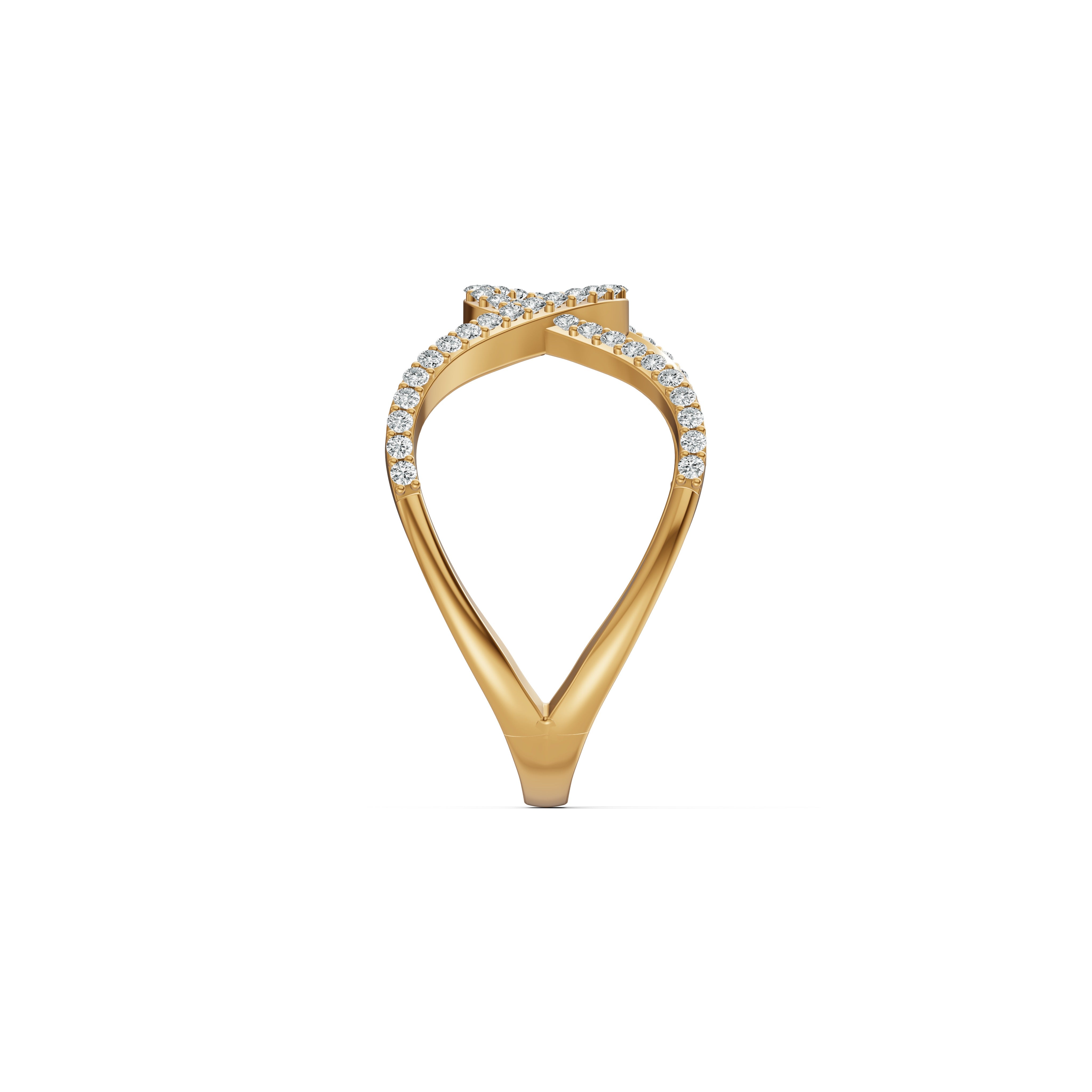Infinity Ribbon Diamond Ring
