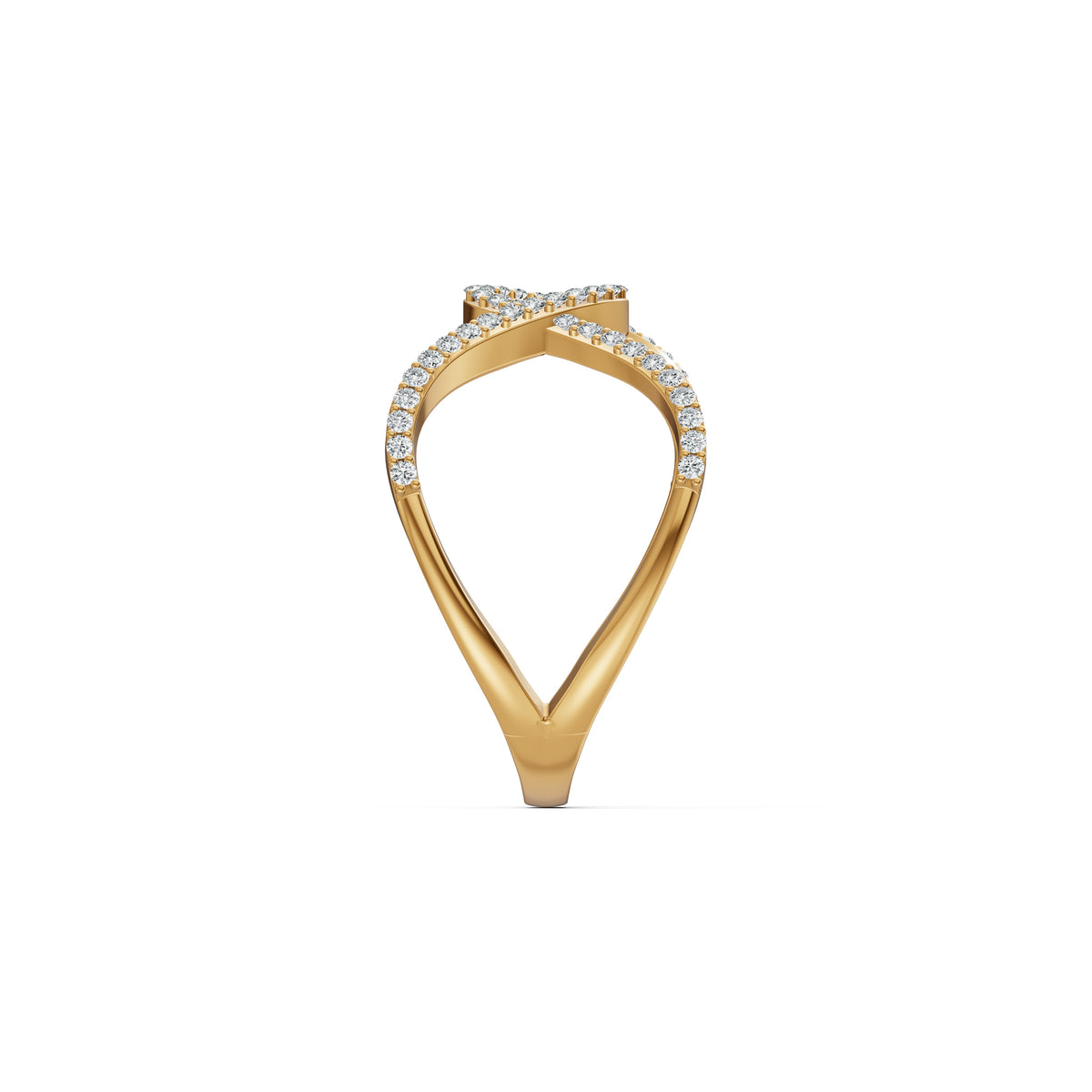Infinity Ribbon Diamond Ring