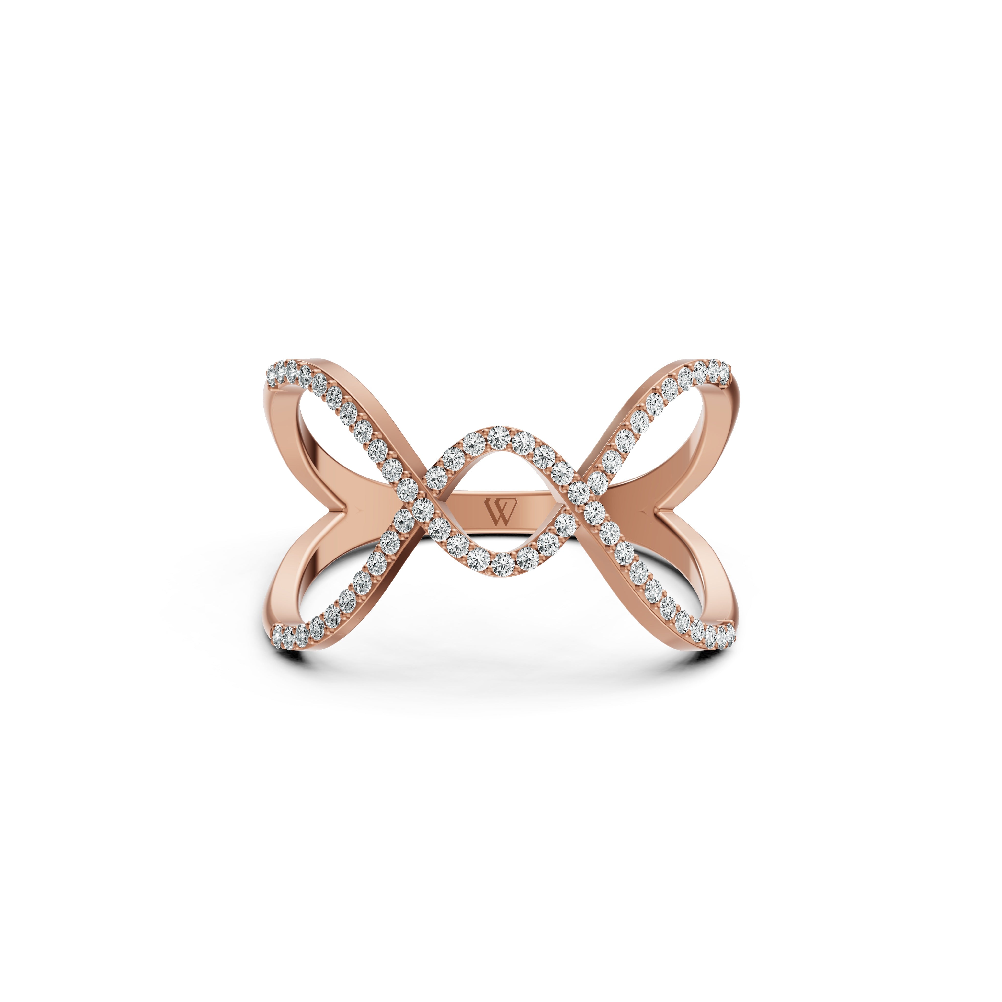 Infinity Ribbon Diamond Ring
