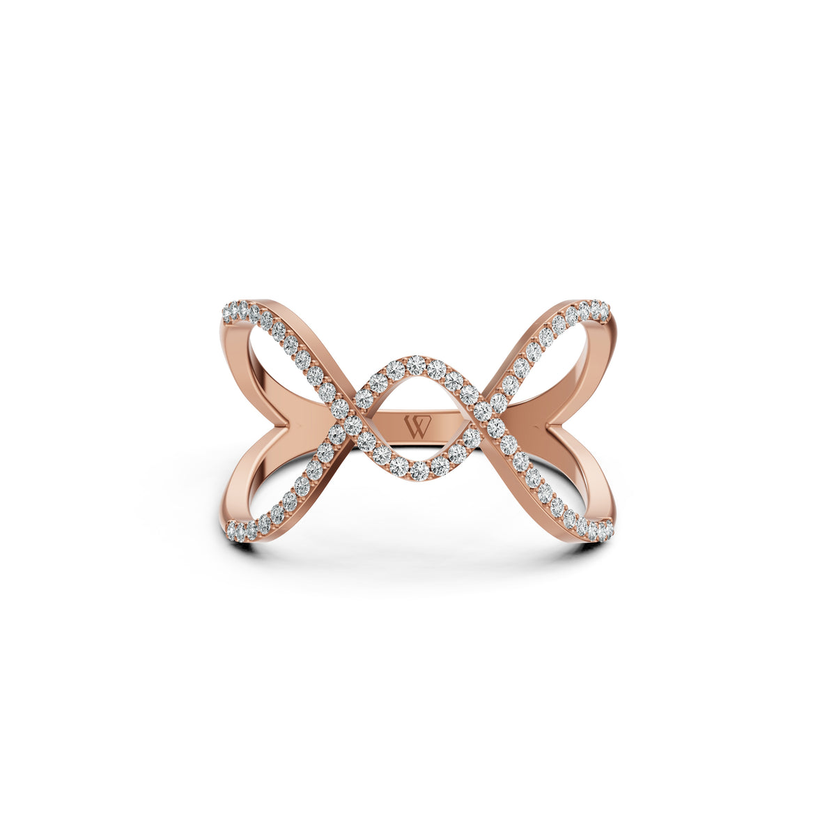 Infinity Ribbon Diamond Ring