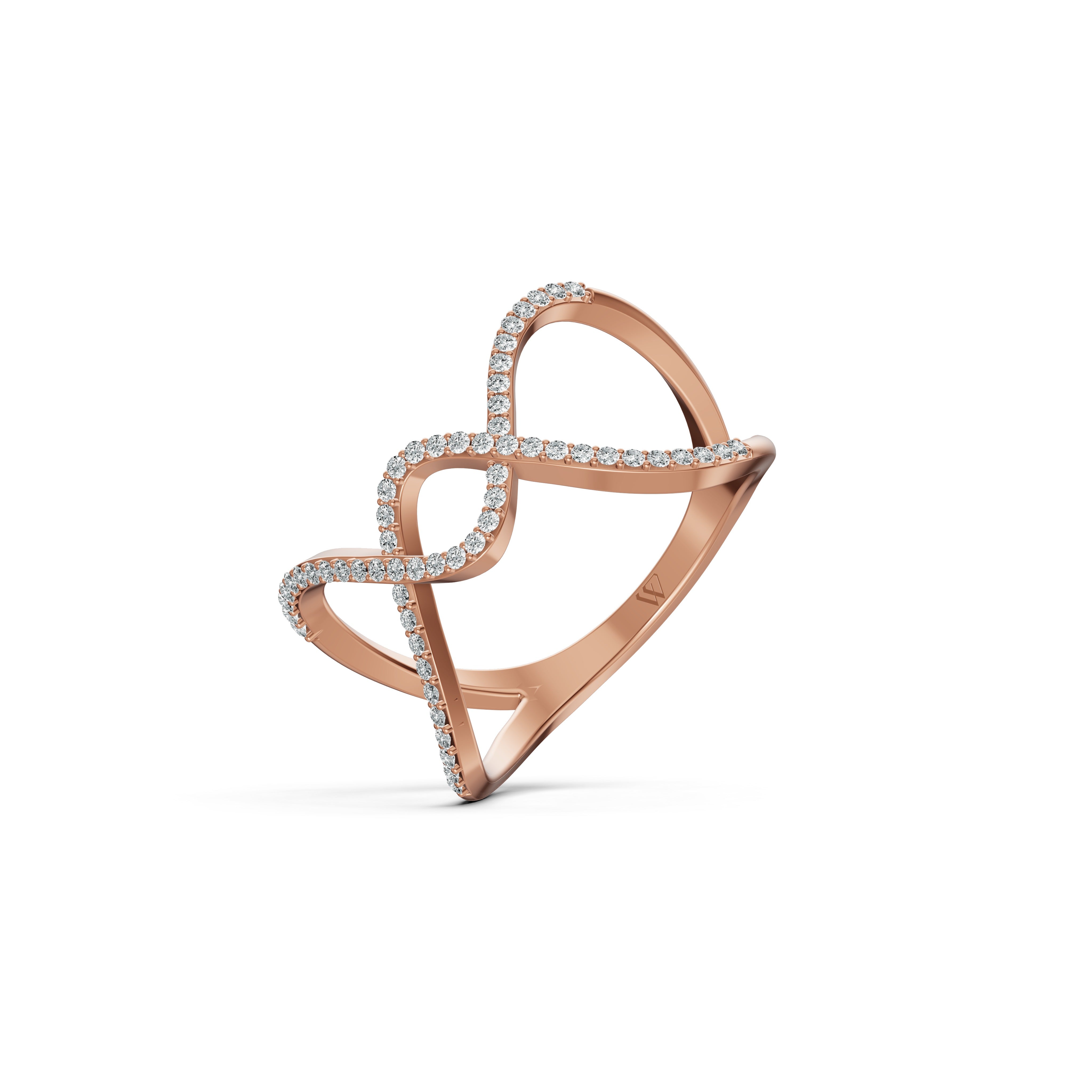 Infinity Ribbon Diamond Ring