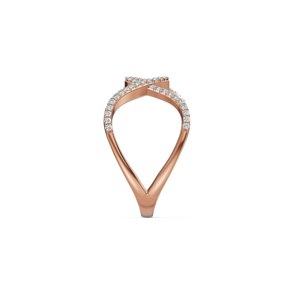Infinity Ribbon Diamond Ring