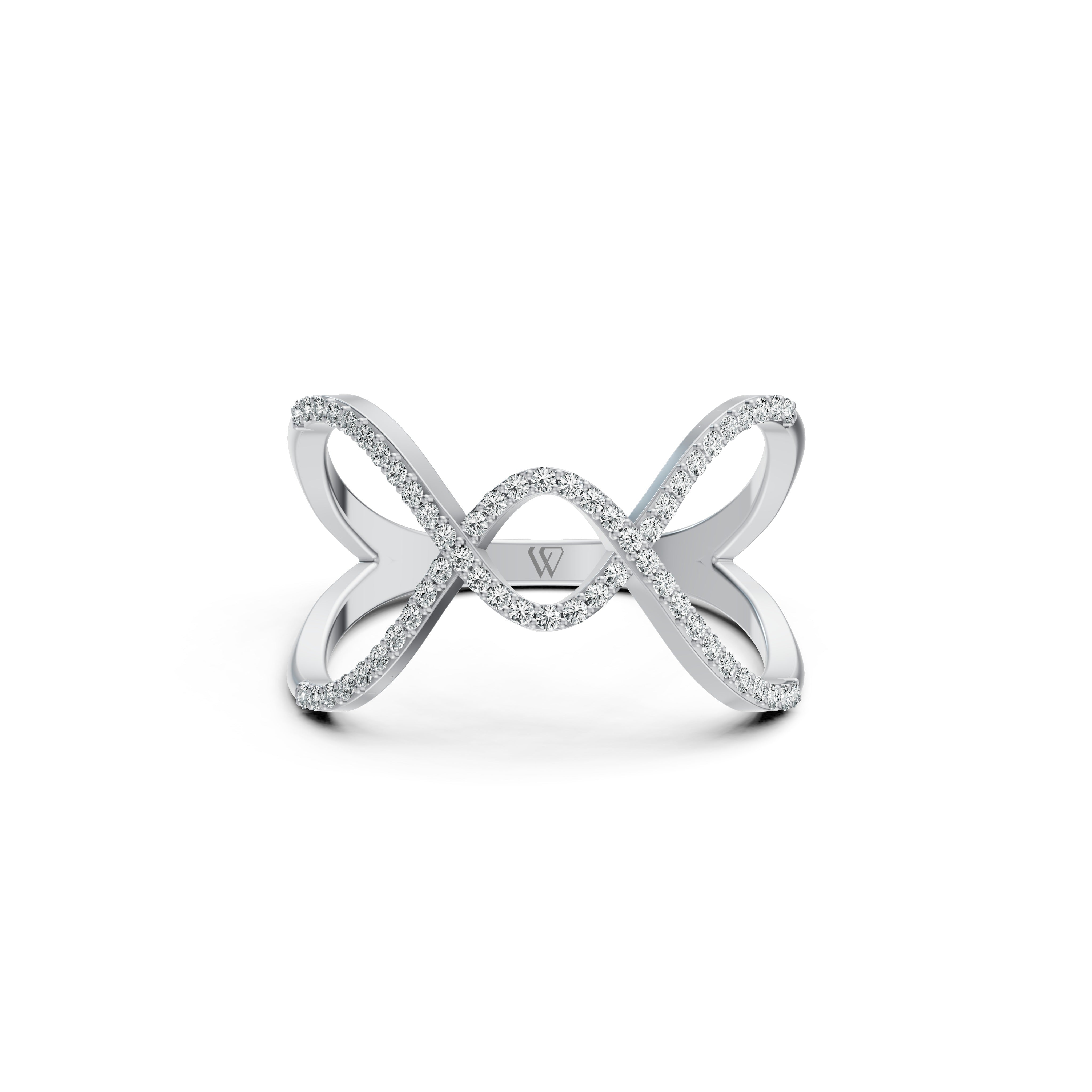 Infinity Ribbon Diamond Ring