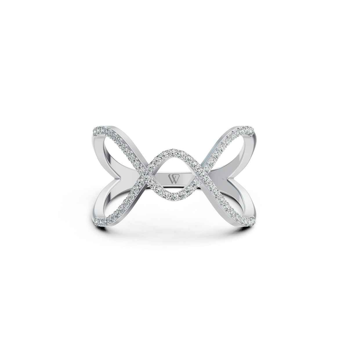 Infinity Ribbon Diamond Ring