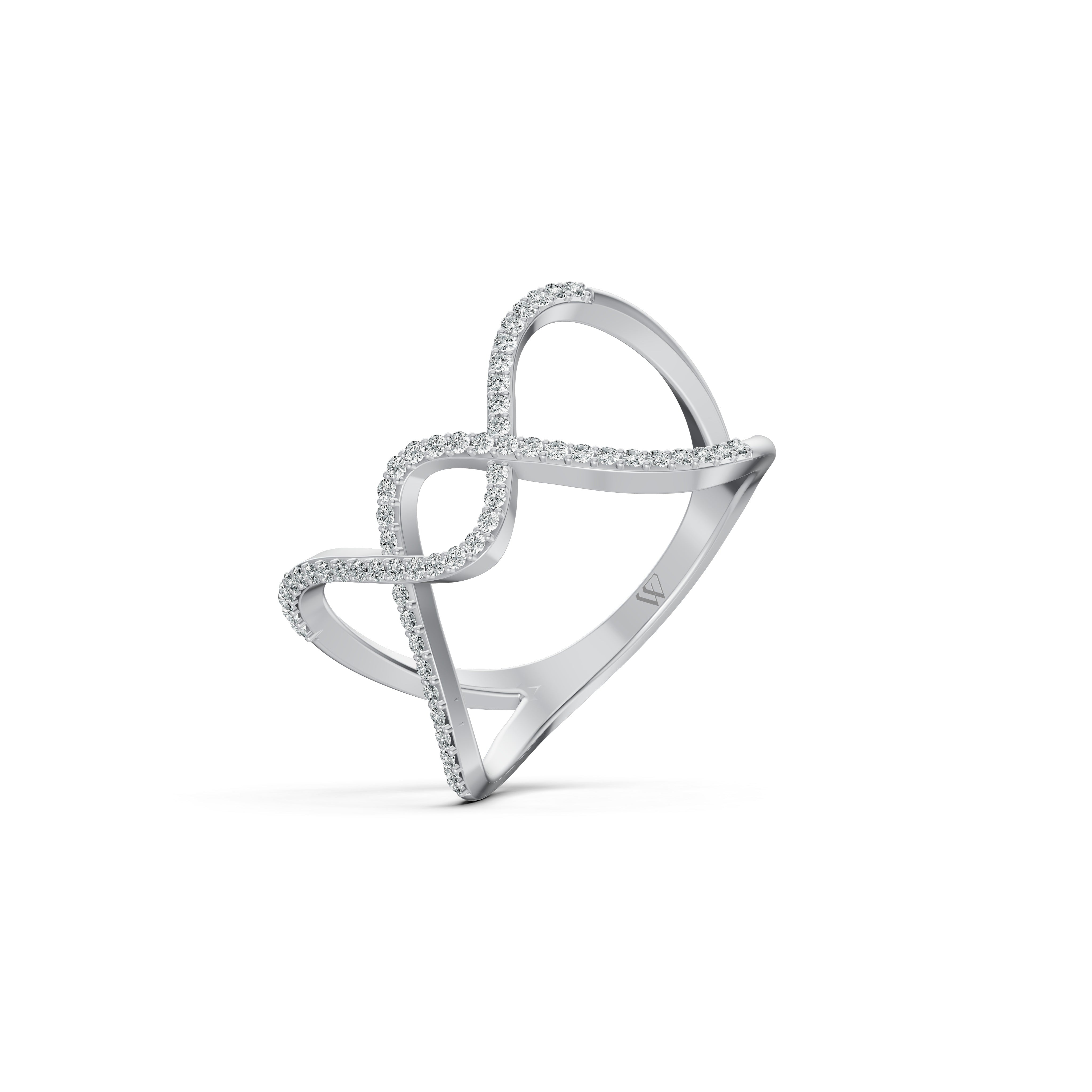 Infinity Ribbon Diamond Ring