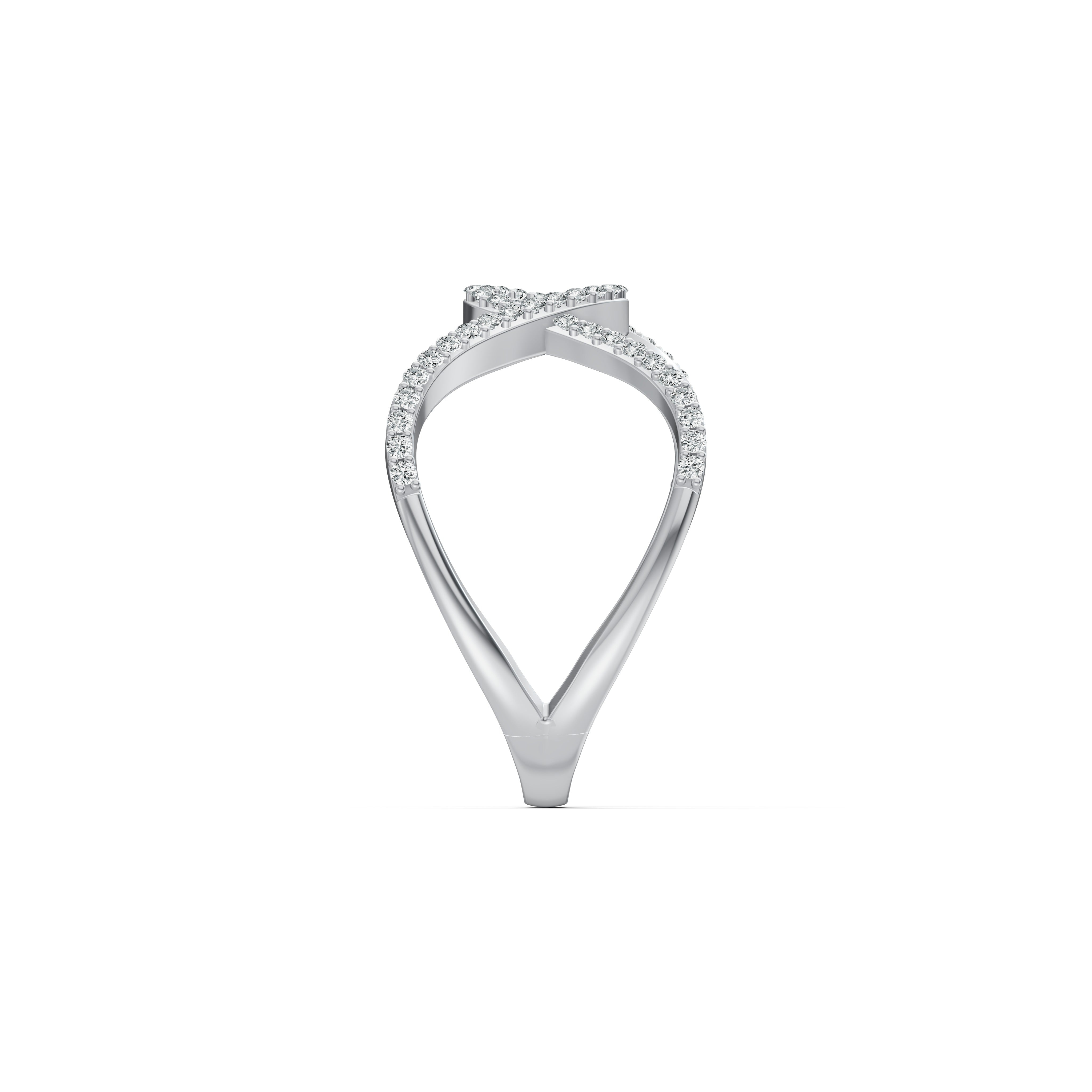 Infinity Ribbon Diamond Ring