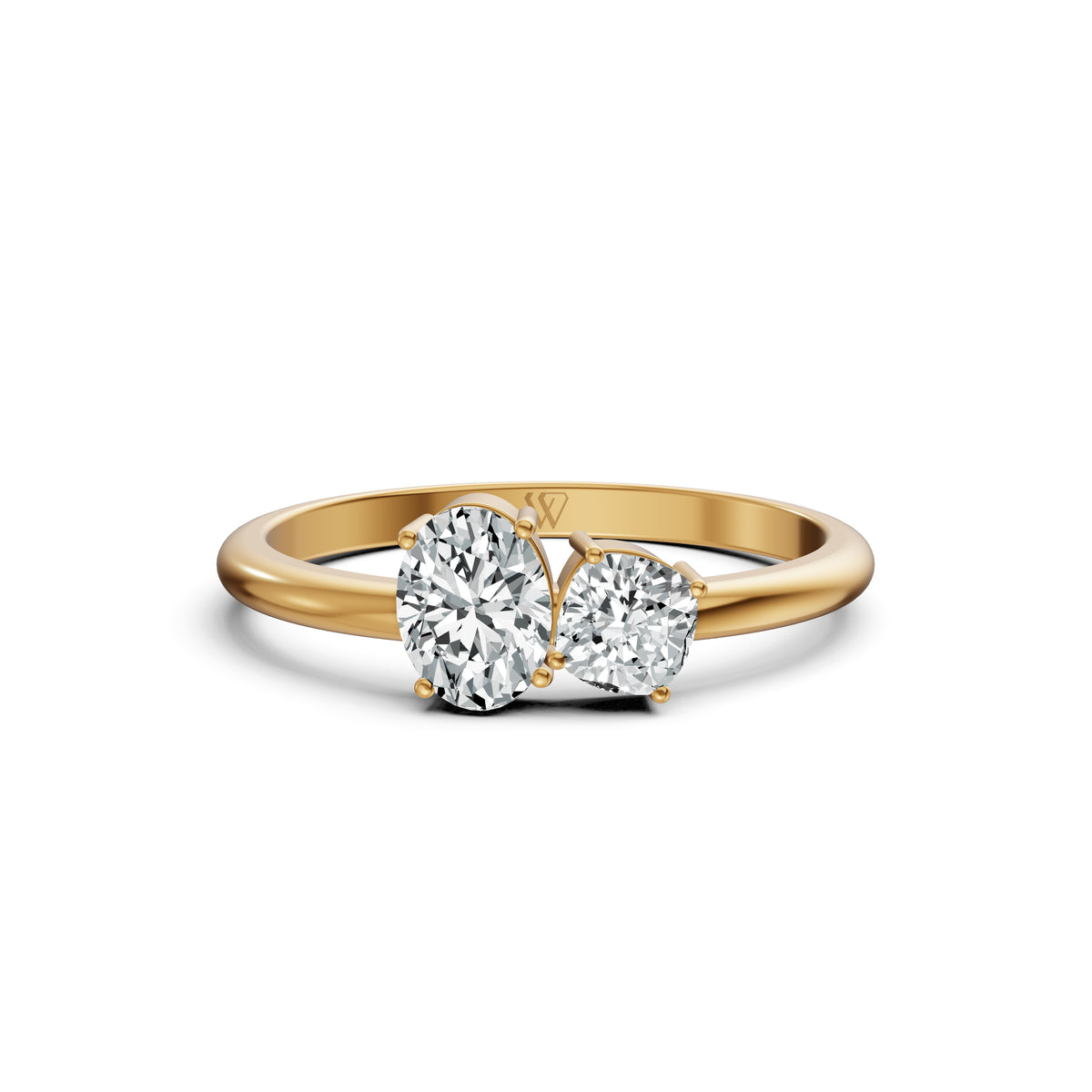 Amour Etoile Toi et Moi Solitaire Ring