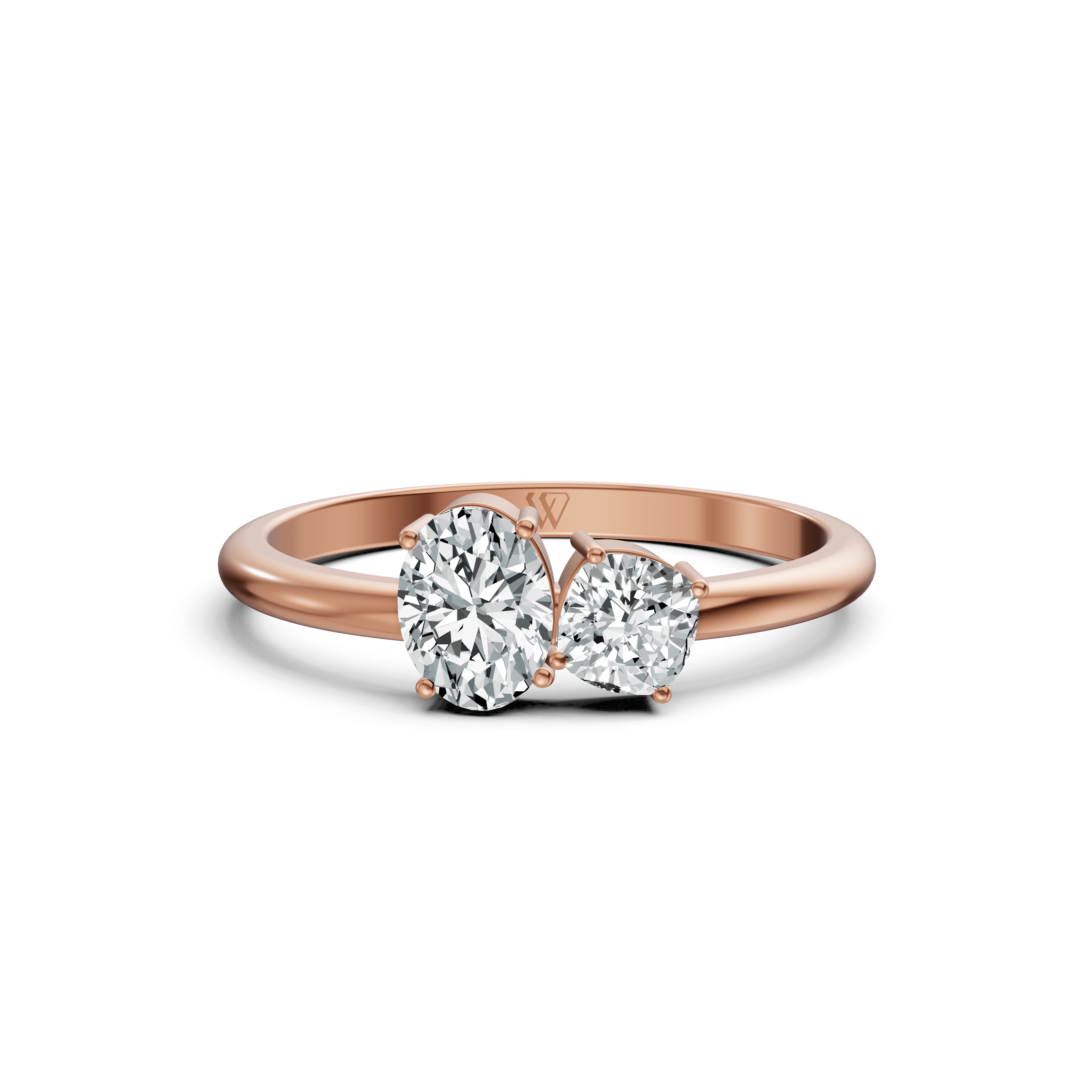 Amour Etoile Toi et Moi Solitaire Ring