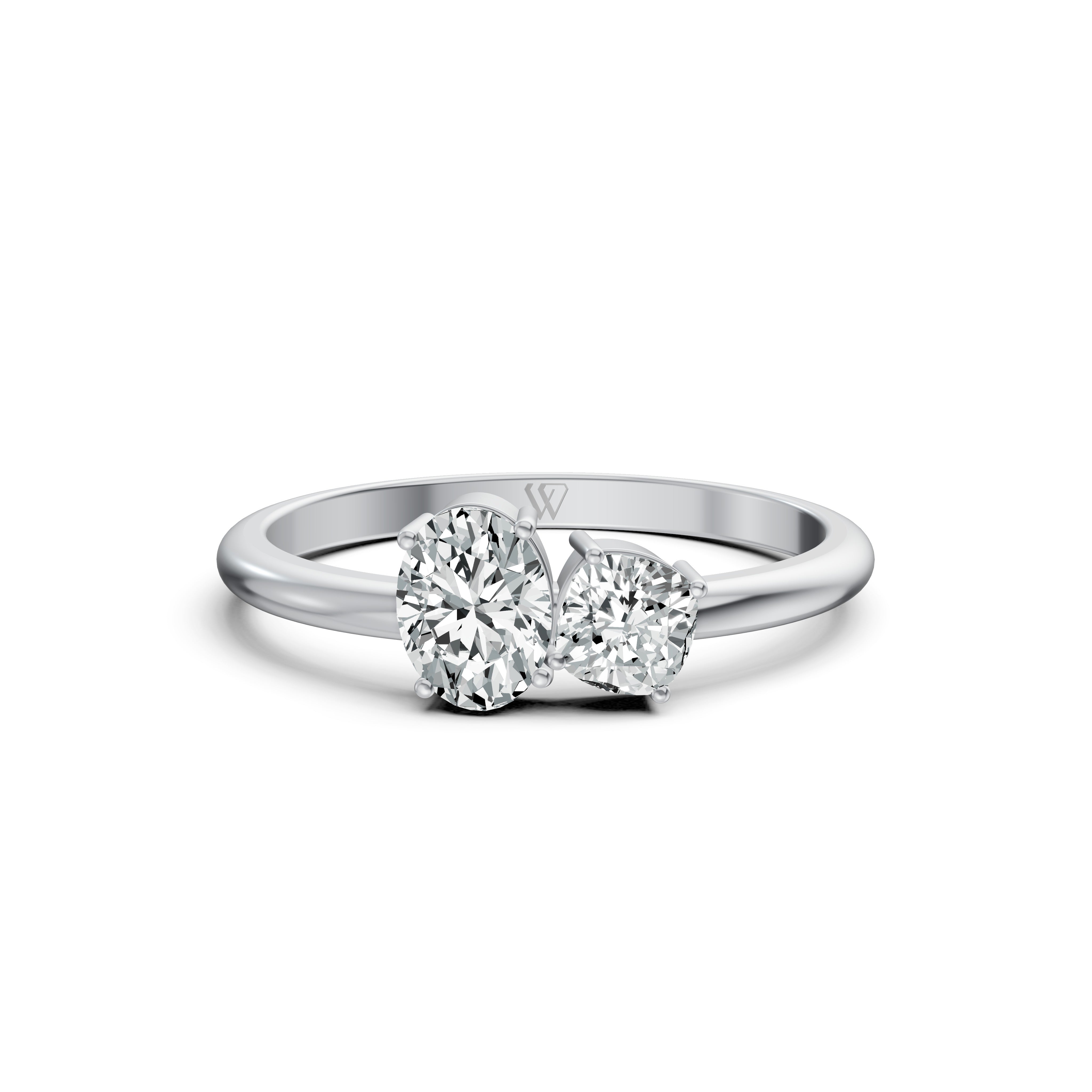 Amour Etoile Toi et Moi Solitaire Ring
