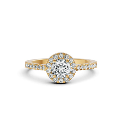 Elevated Solitaire Diamond Ring