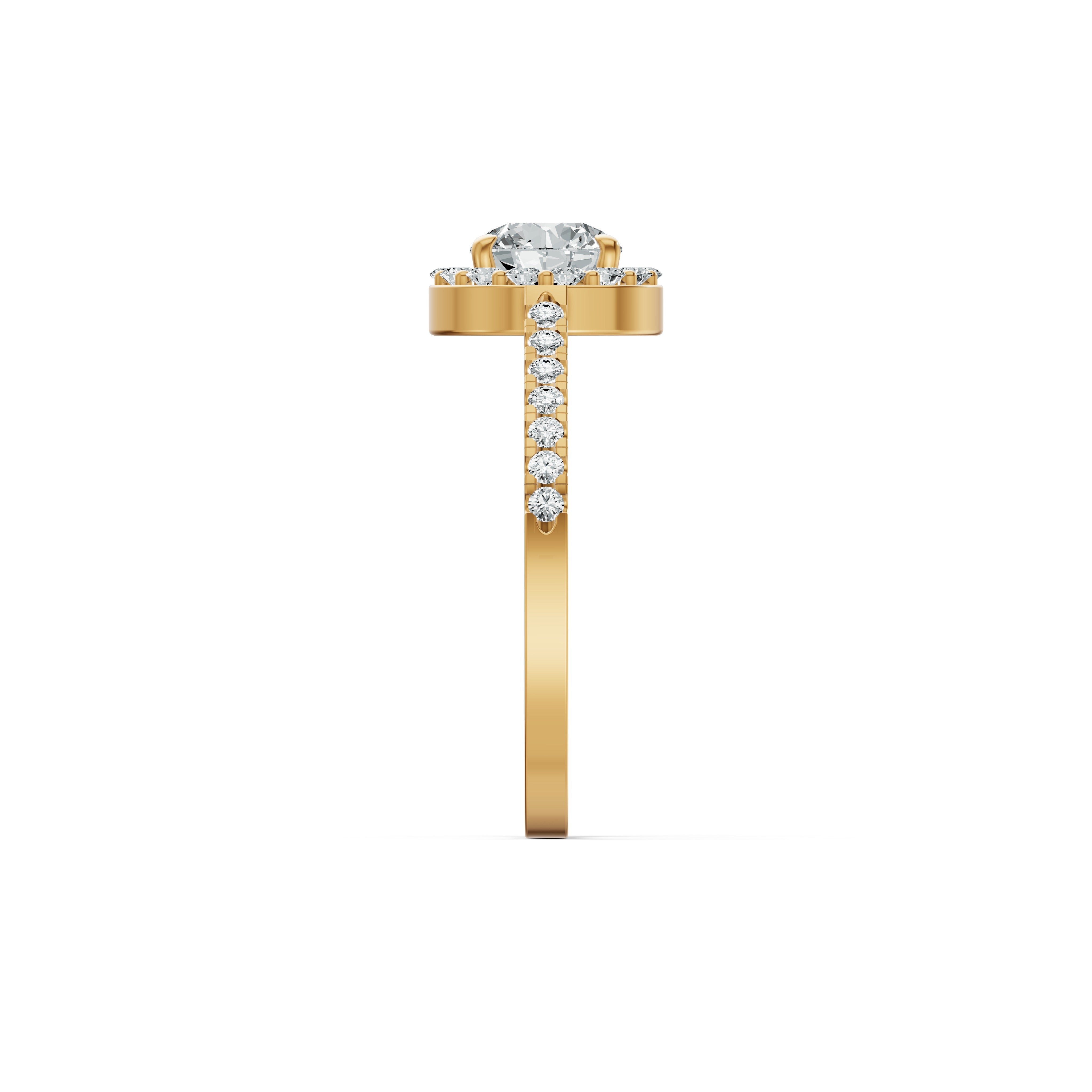 Elevated Solitaire Diamond Ring
