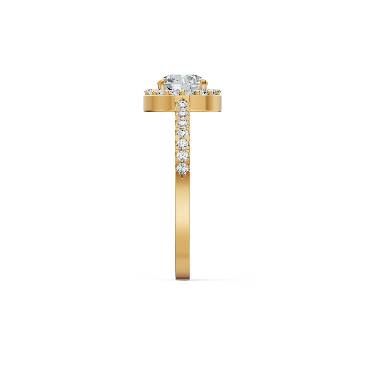 Elevated Solitaire Diamond Ring