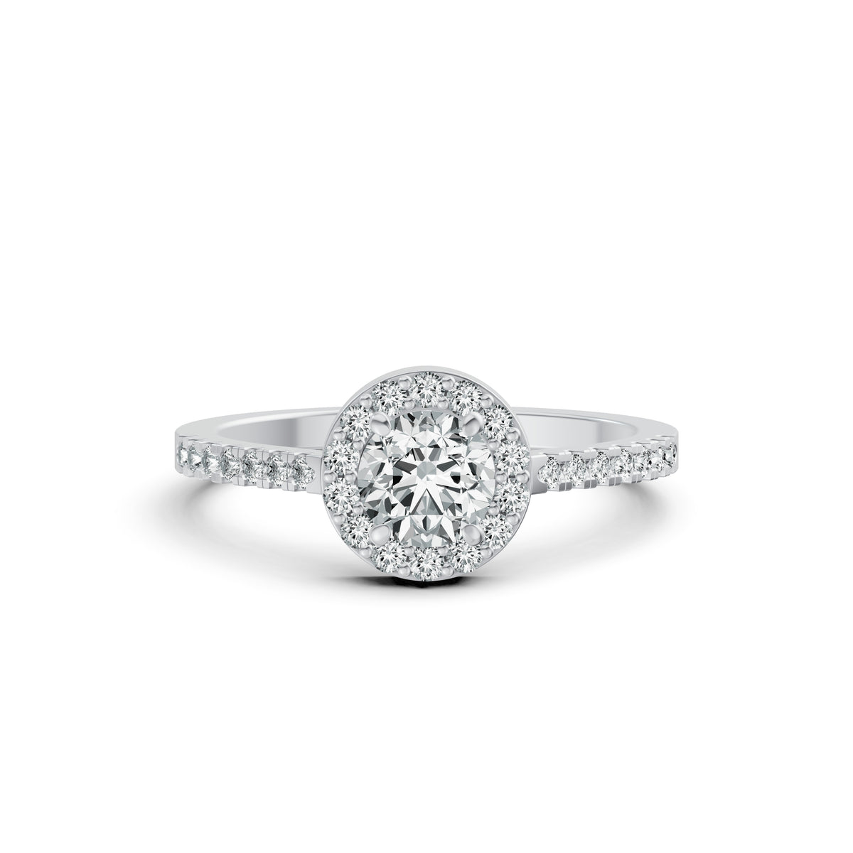 Elevated Solitaire Diamond Ring