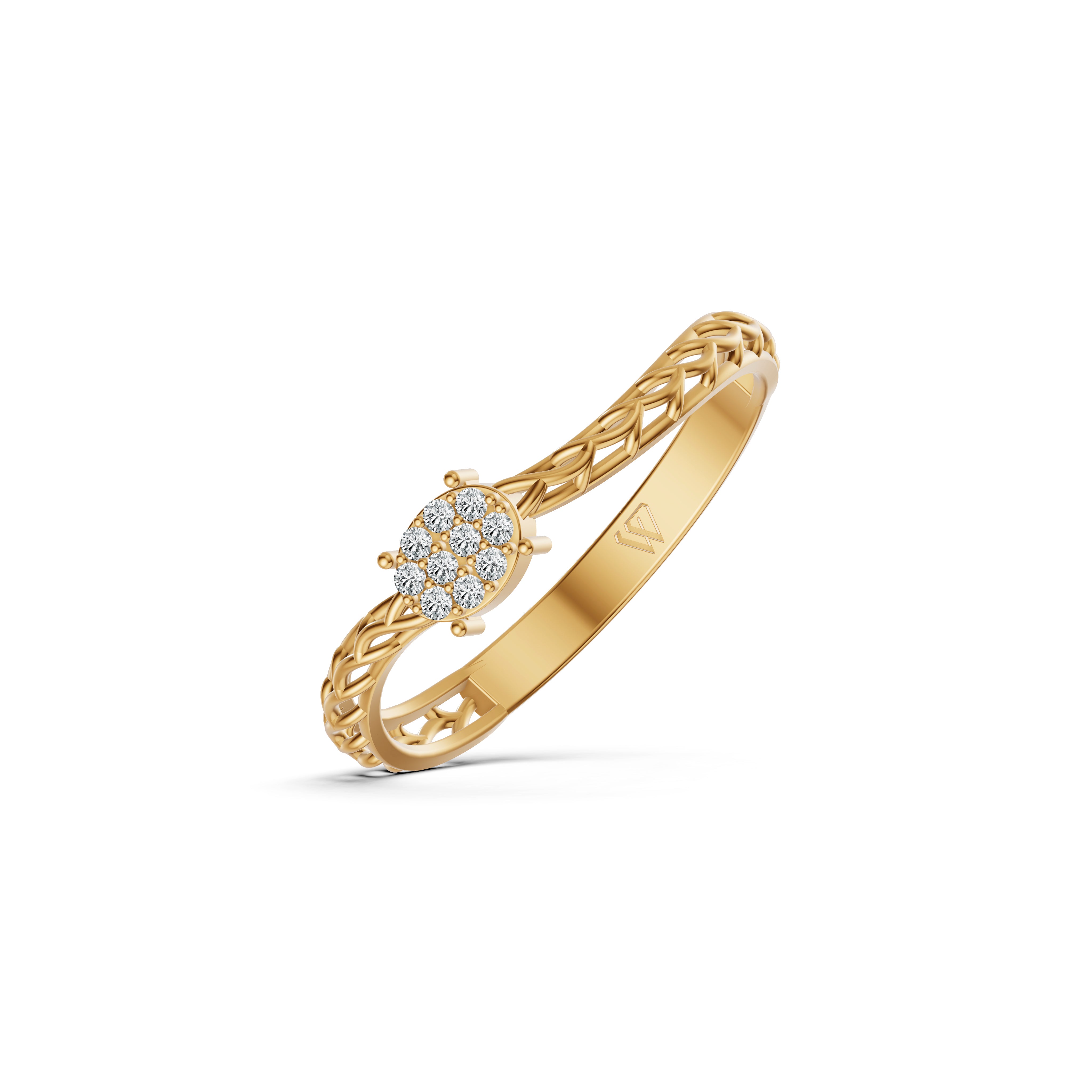Entwined Cluster Diamond Ring