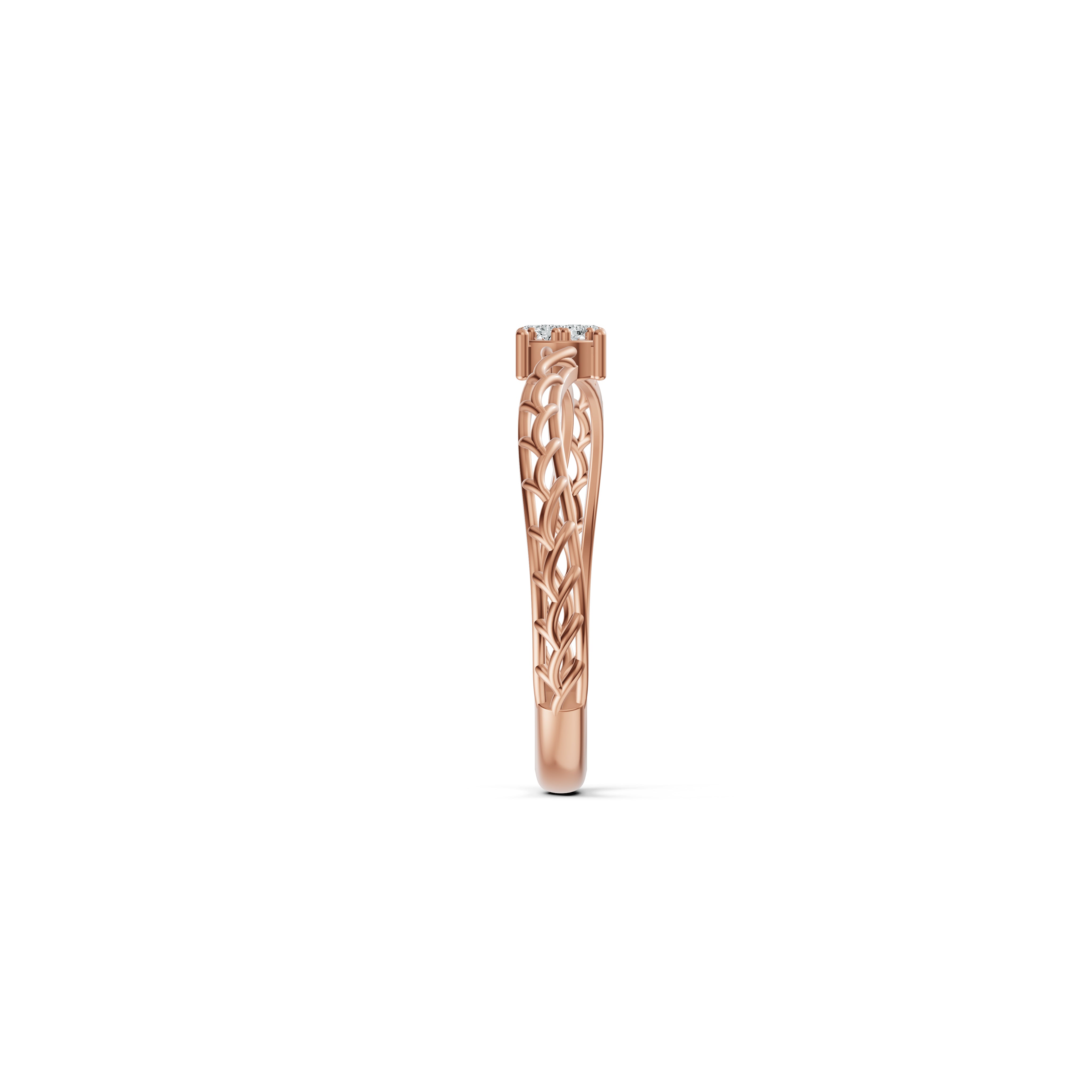 Entwined Cluster Diamond Ring