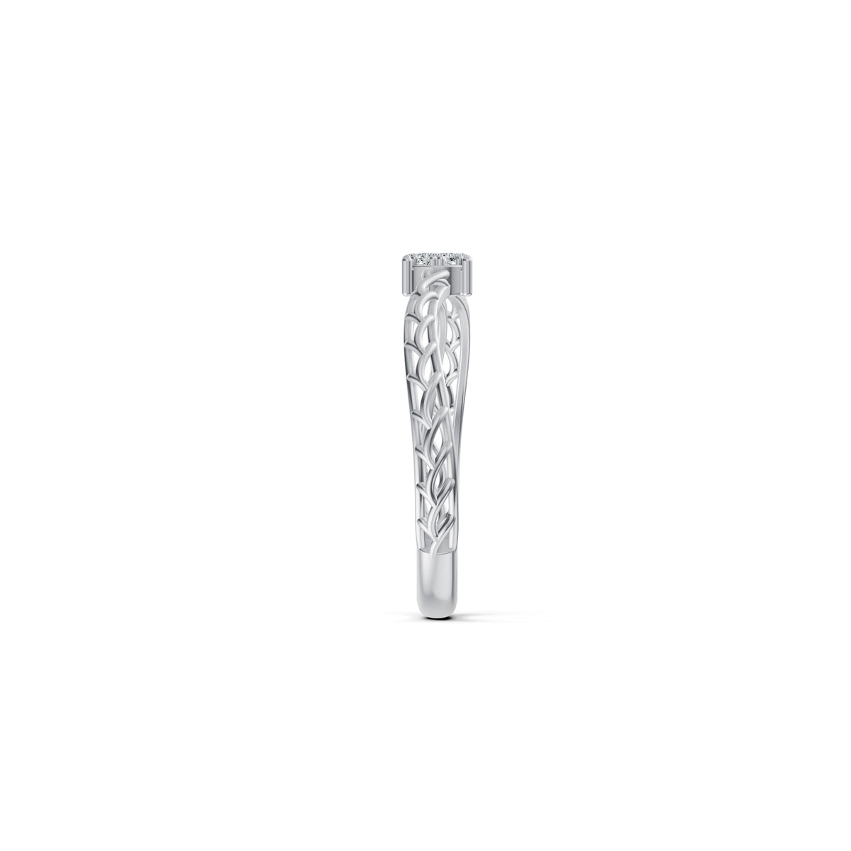 Entwined Cluster Diamond Ring