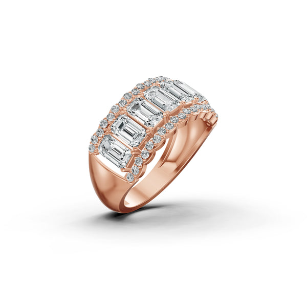 Regal Baguette Diamond Band Ring