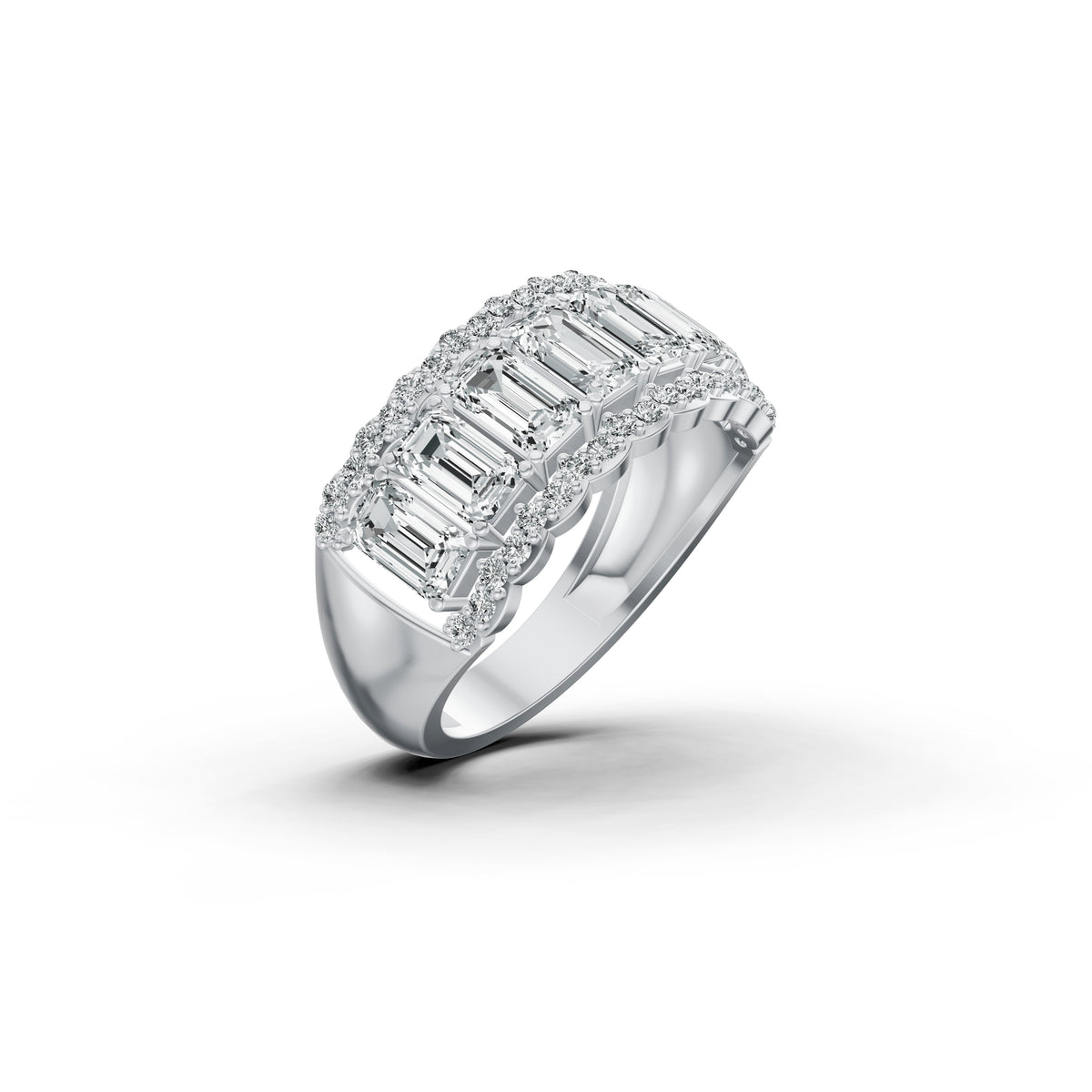 Regal Baguette Diamond Band Ring
