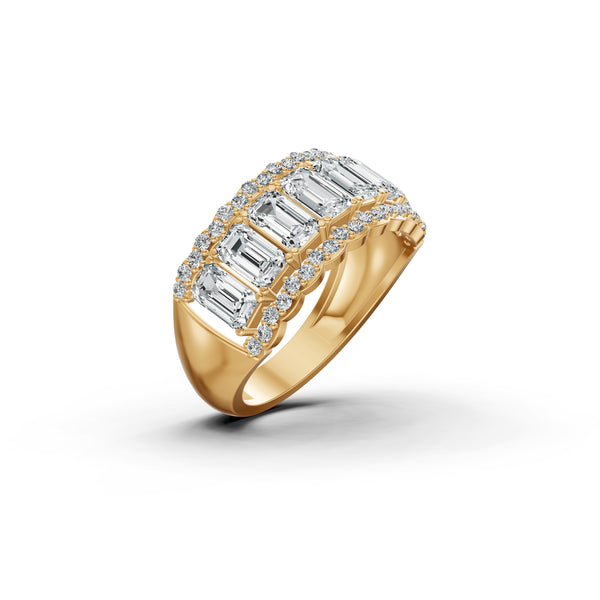 Regal Baguette Diamond Band Ring