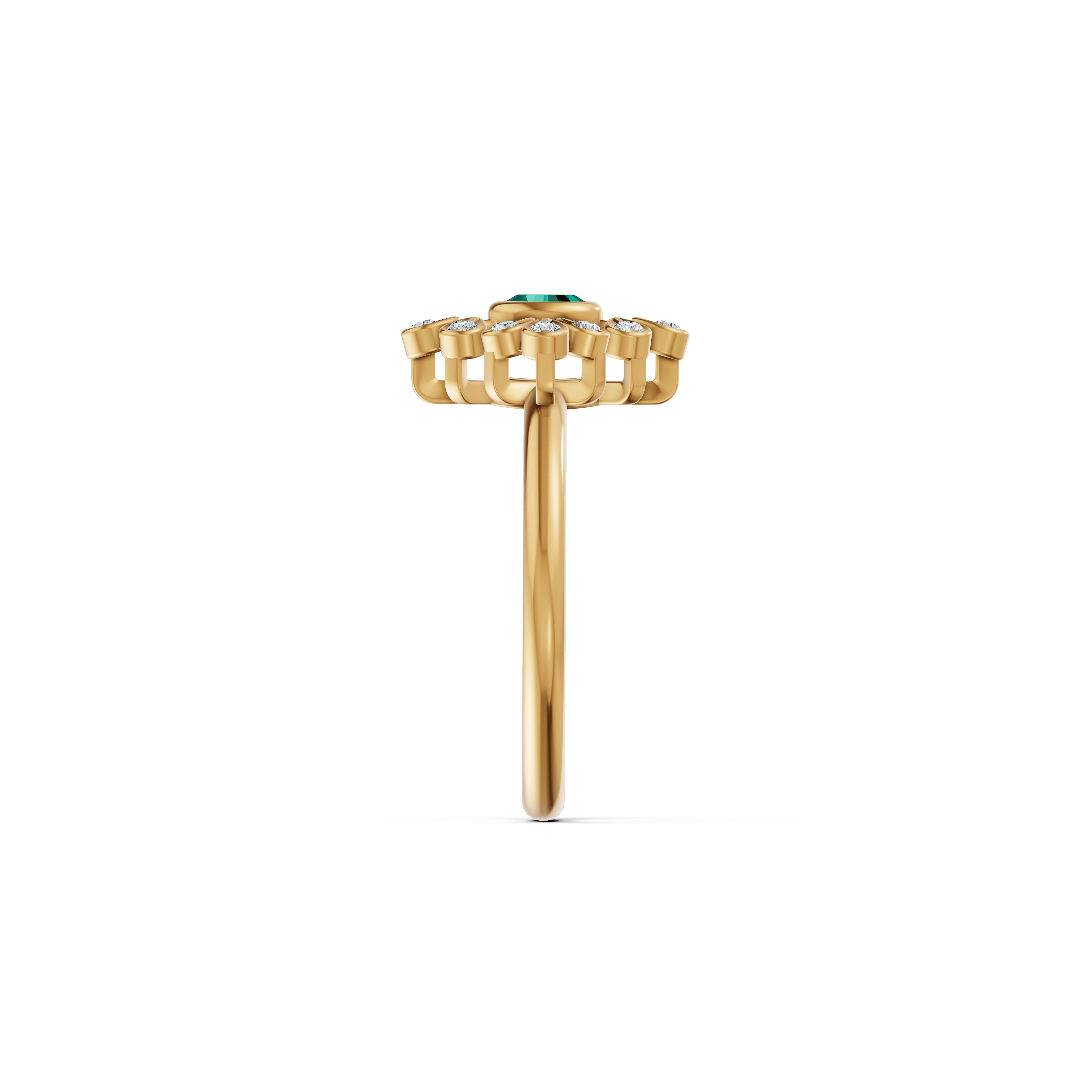 Emerald Bloom Diamond Ring