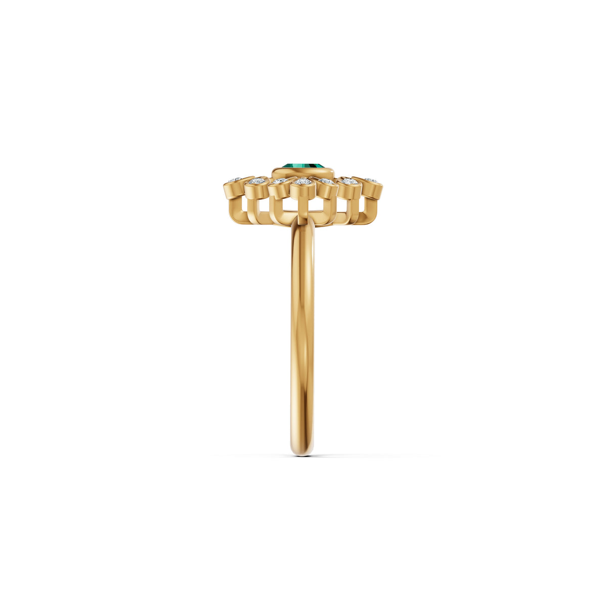 Emerald Bloom Diamond Ring