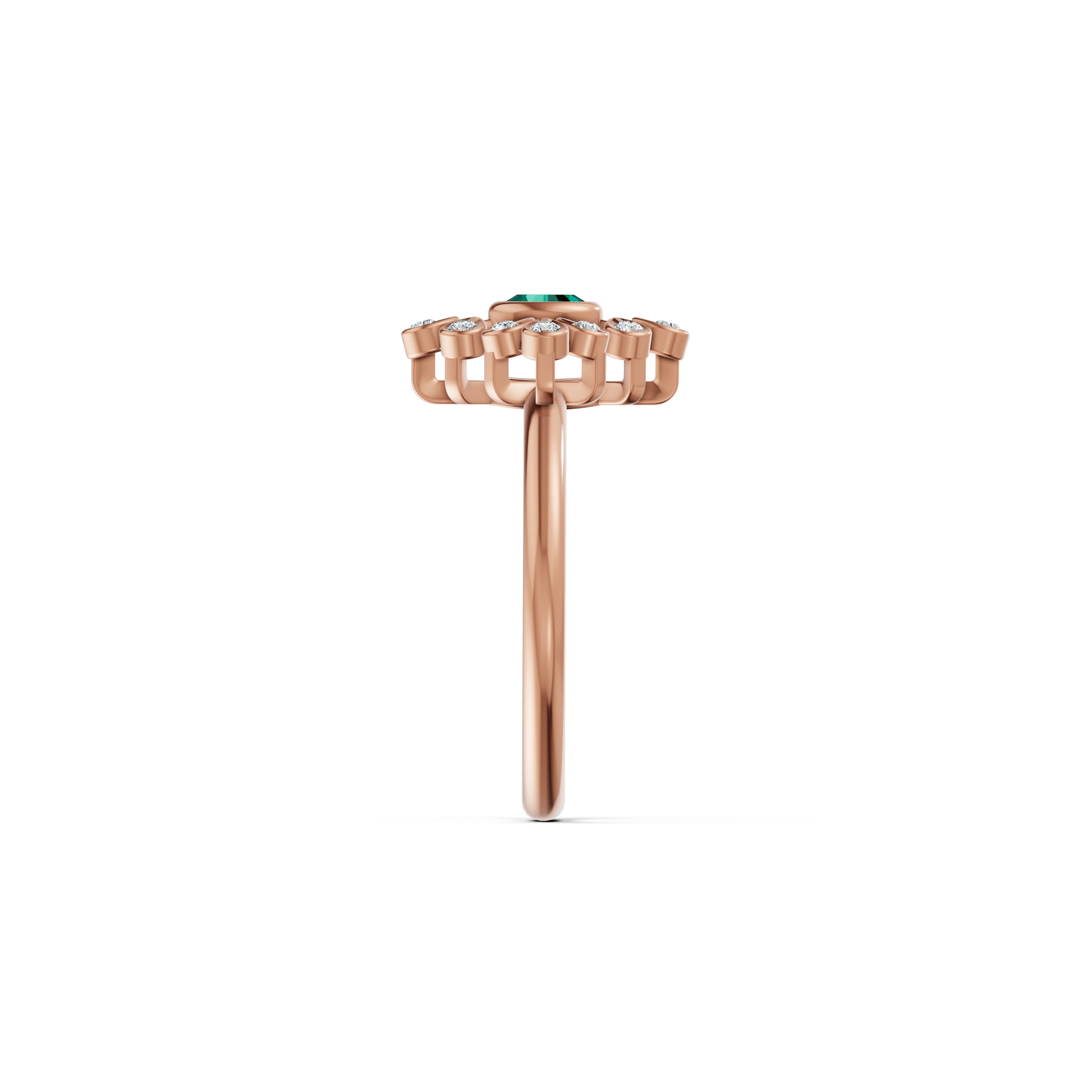Emerald Bloom Diamond Ring