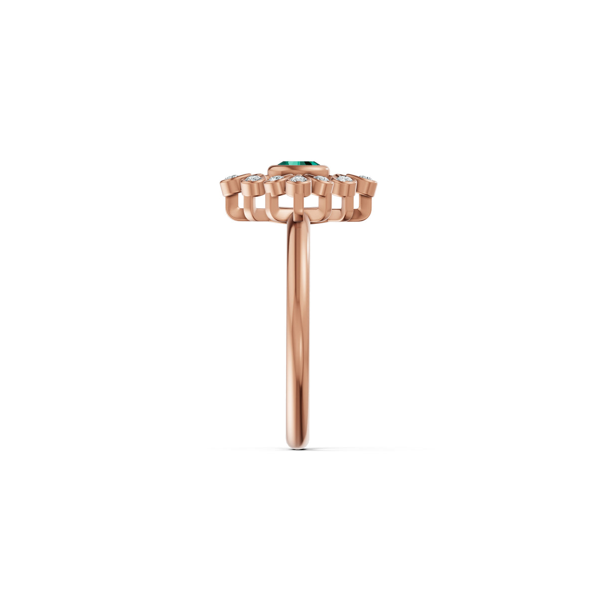 Emerald Bloom Diamond Ring