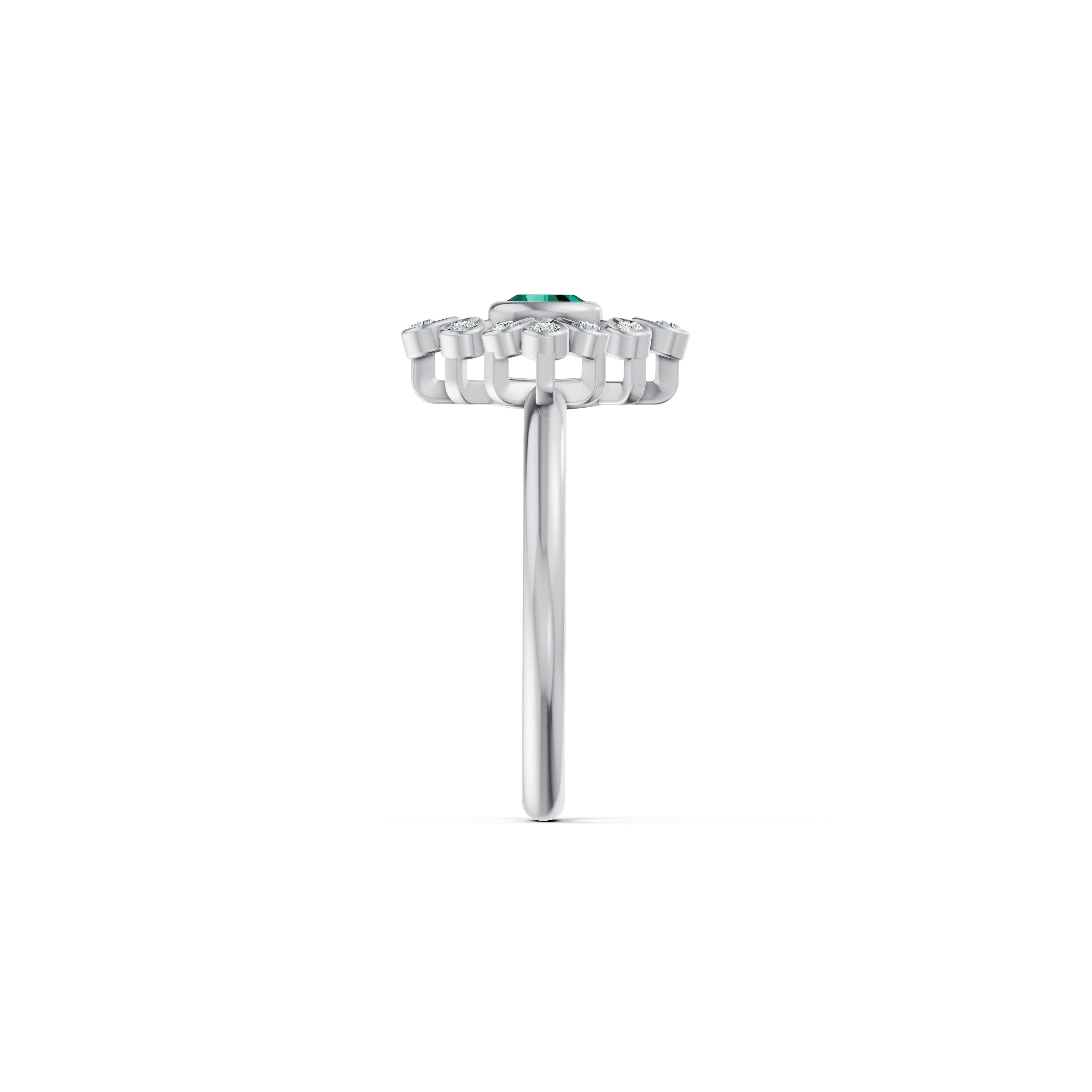 Emerald Bloom Diamond Ring