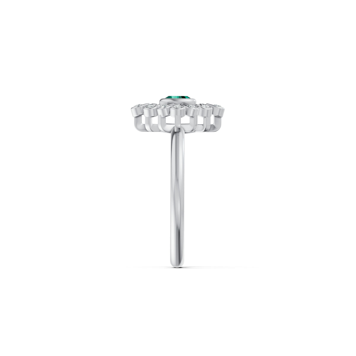 Emerald Bloom Diamond Ring