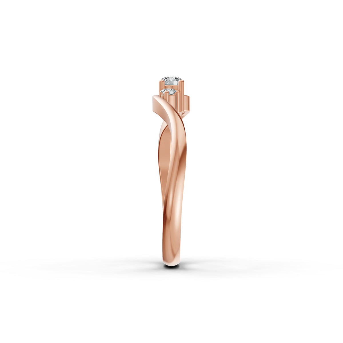 Trinity Wave Diamond Ring