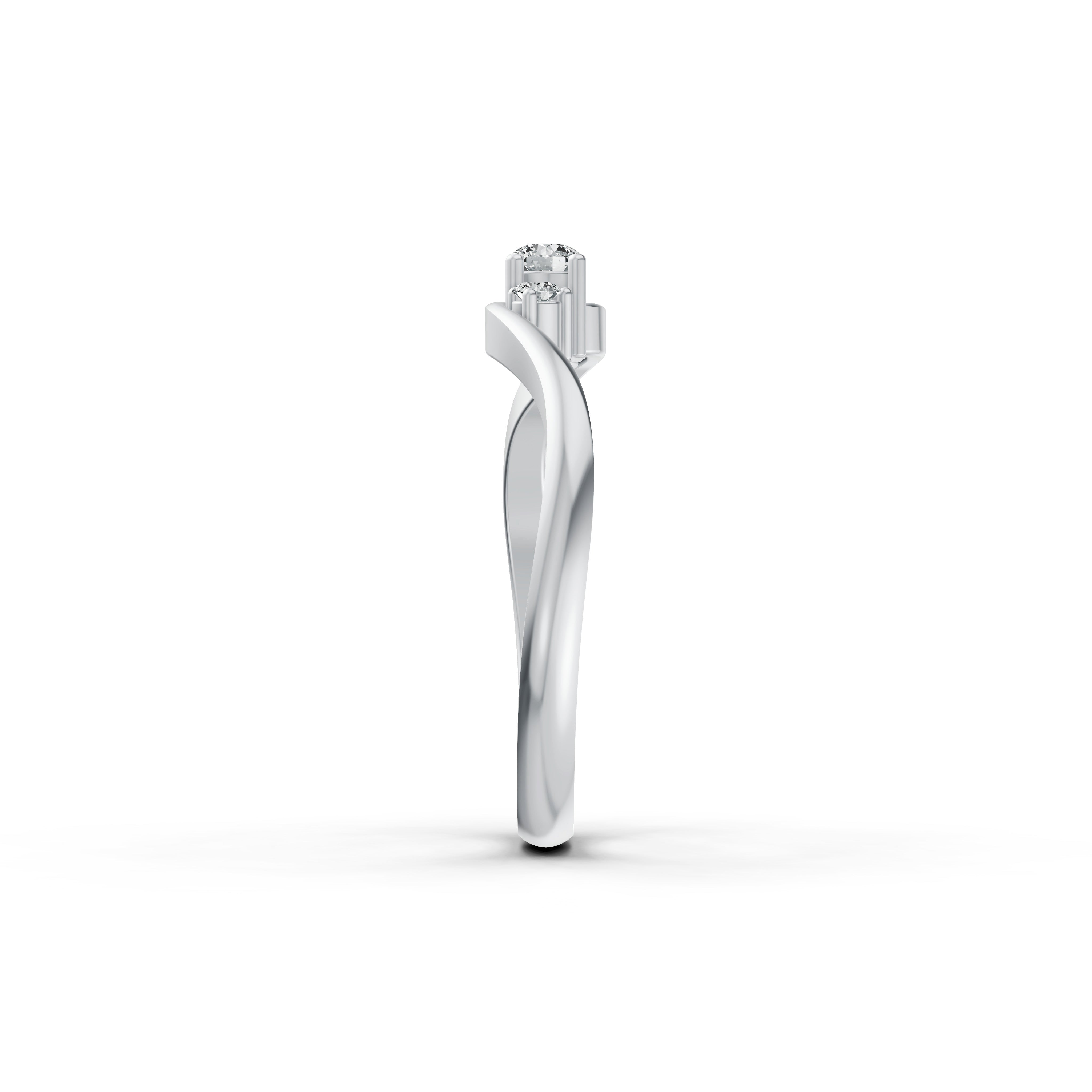 Trinity Wave Diamond Ring