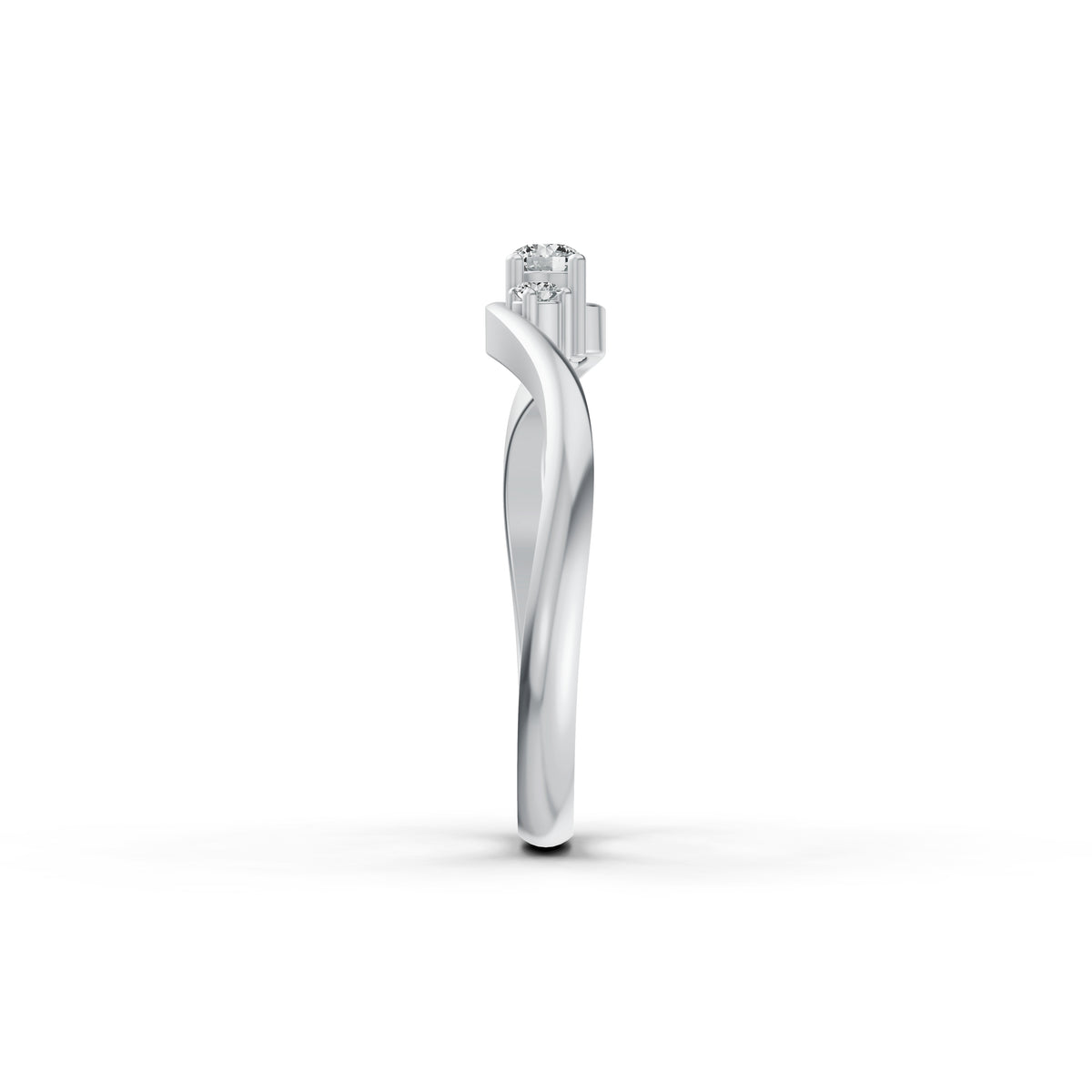 Trinity Wave Diamond Ring