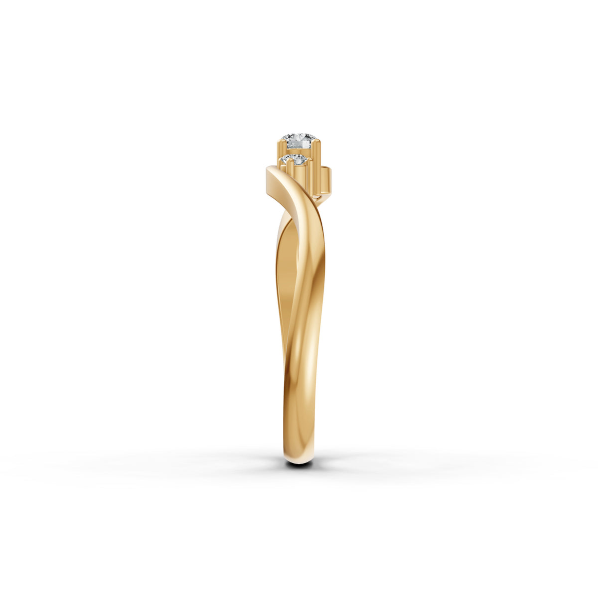 Trinity Wave Diamond Ring