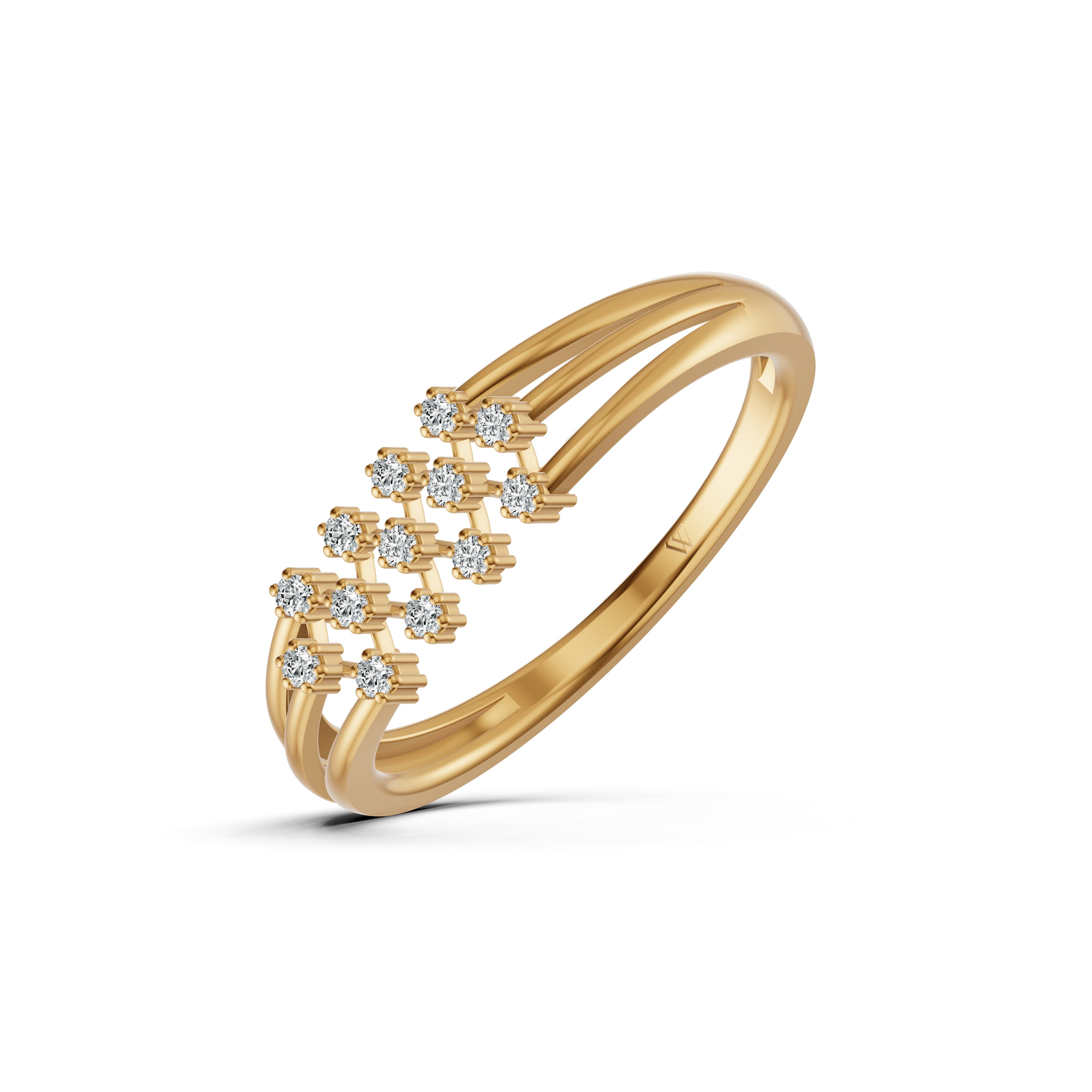 Celestial Lattice Diamond Ring