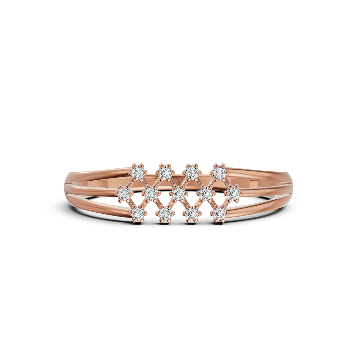 Celestial Lattice Diamond Ring