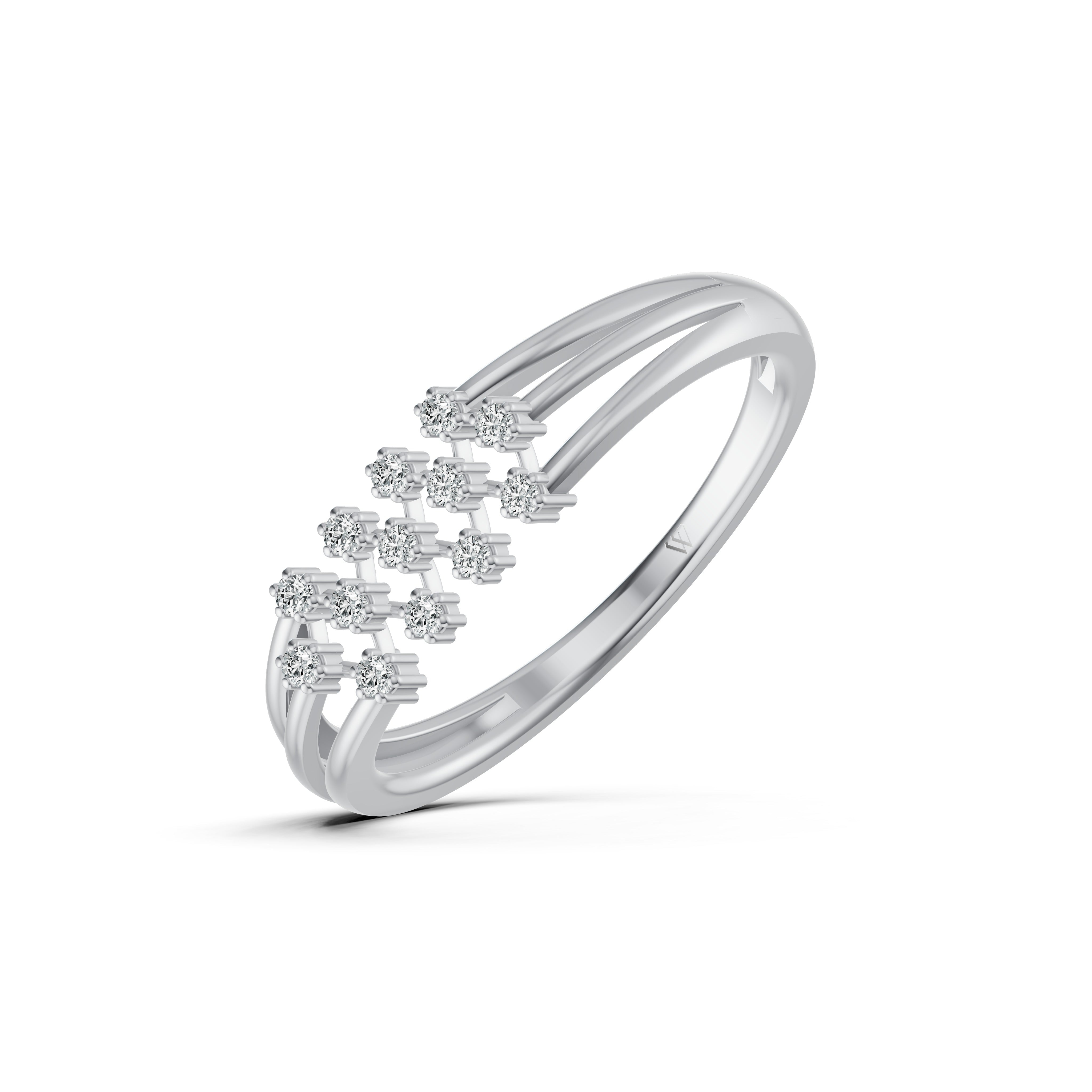 Celestial Lattice Diamond Ring