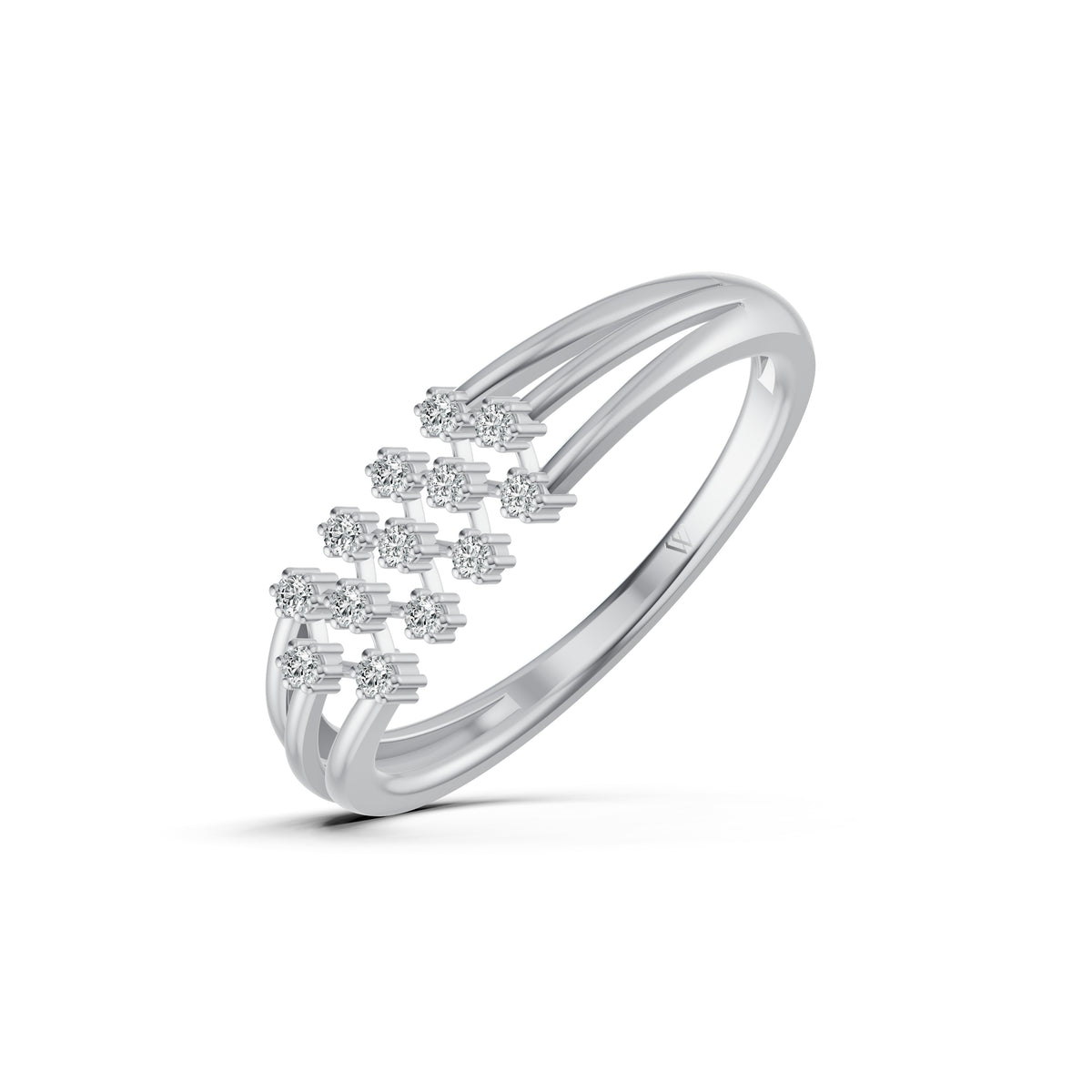 Celestial Lattice Diamond Ring