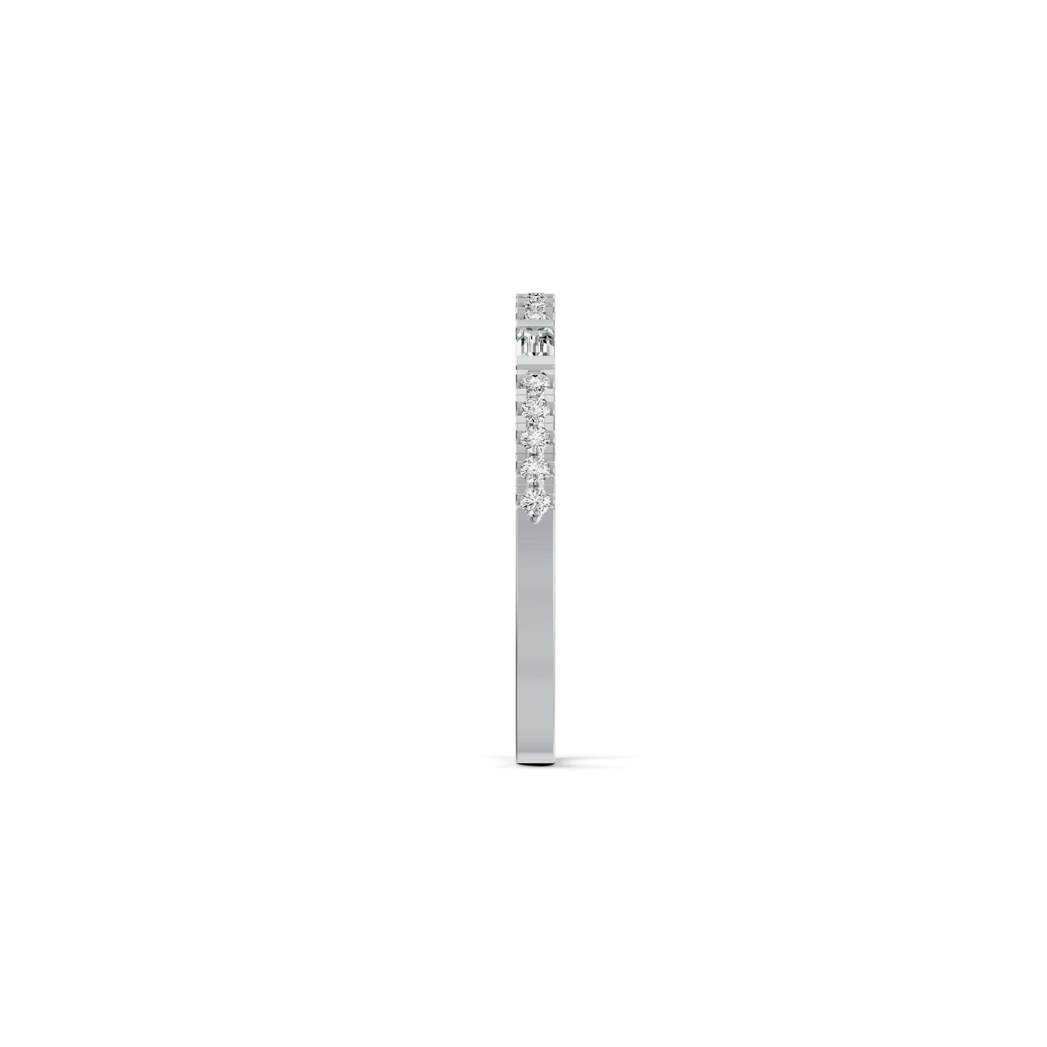 Sleek Baguette & Round Diamond Ring