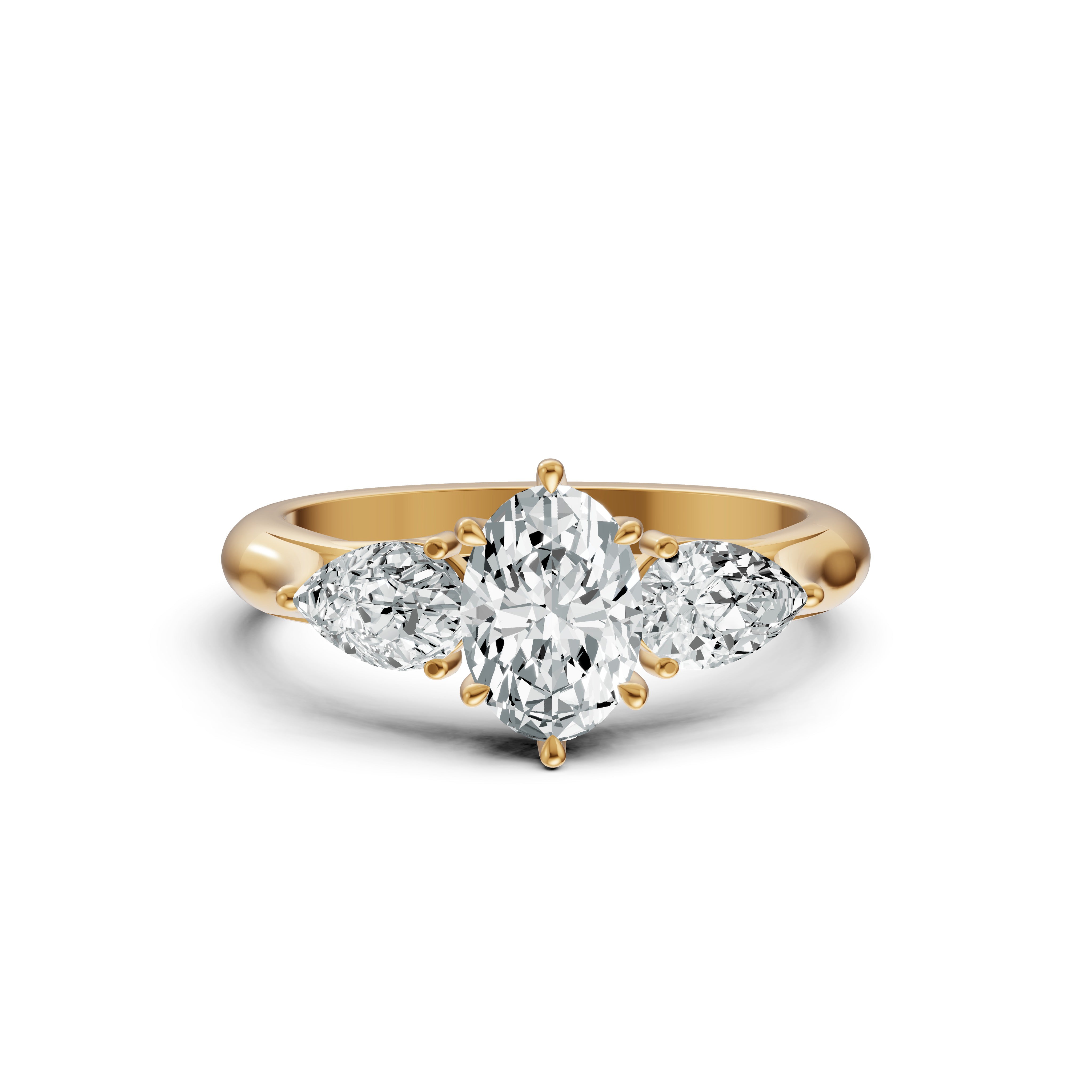 Classic Oval Solitaire Diamond Ring