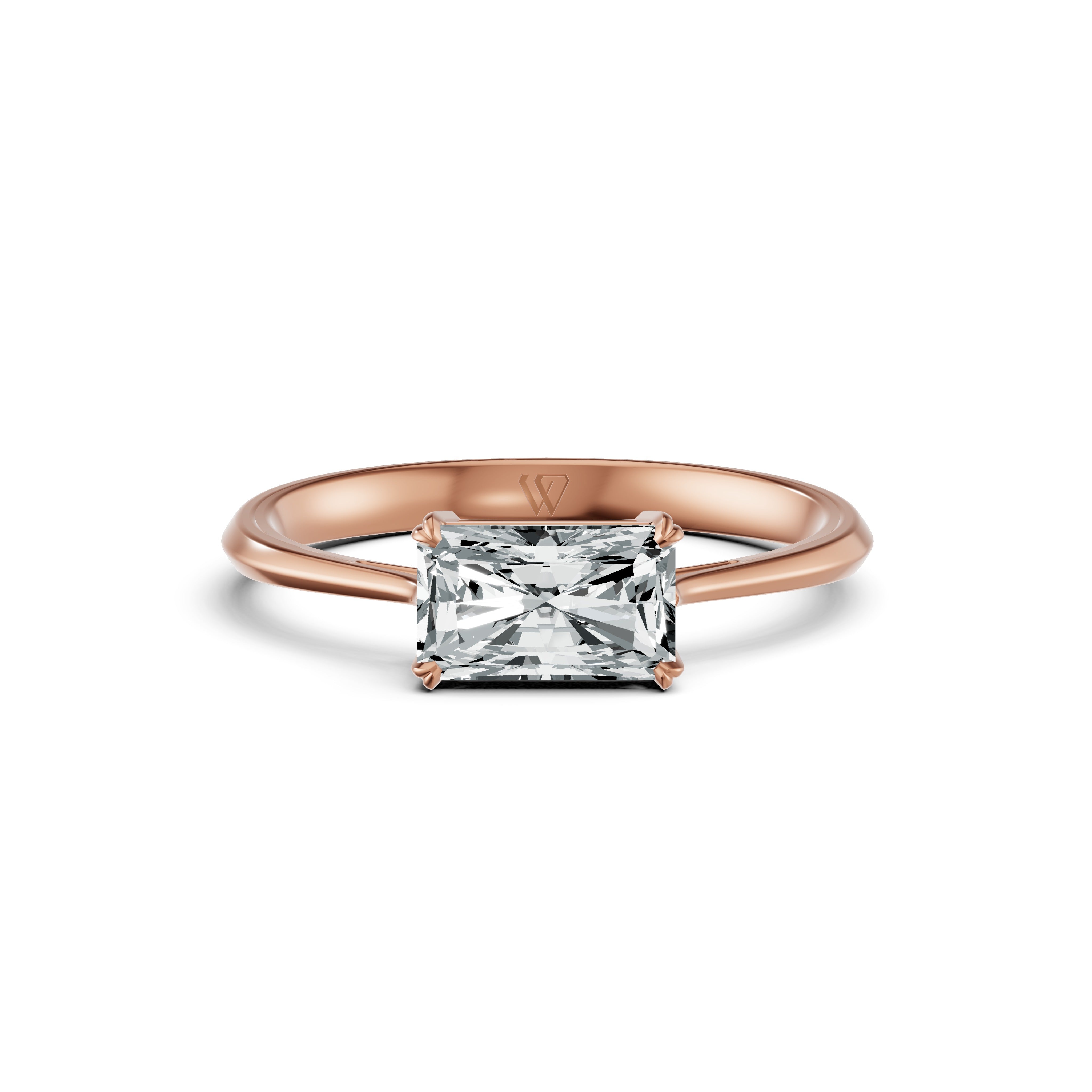 Emerald Grace Solitaire Diamond Ring