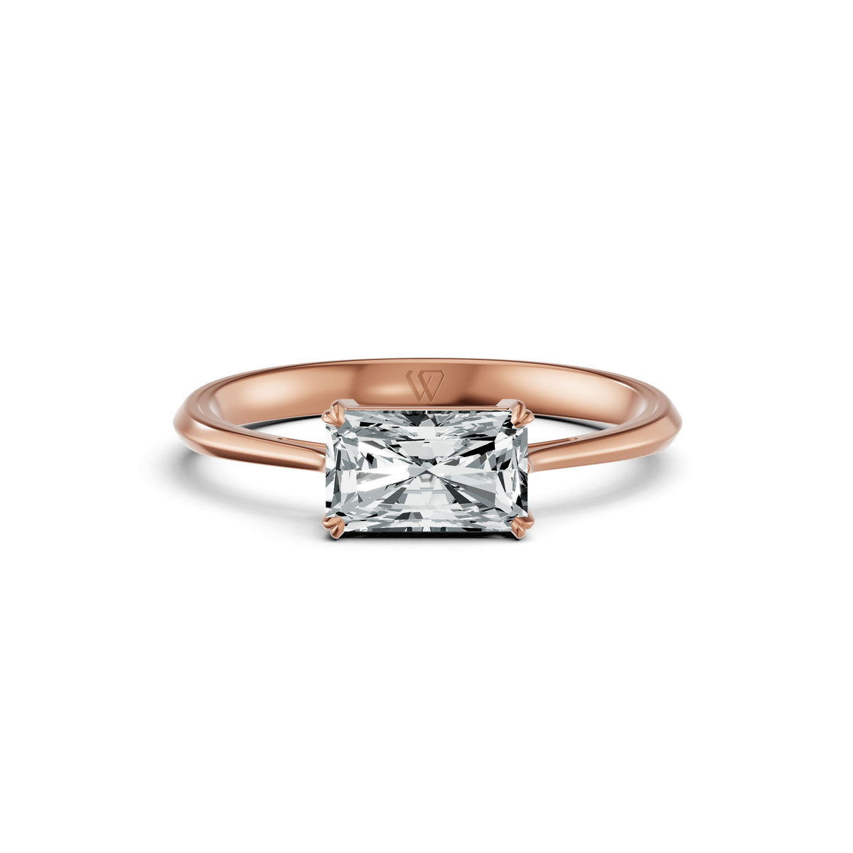 Emerald Grace Solitaire Diamond Ring