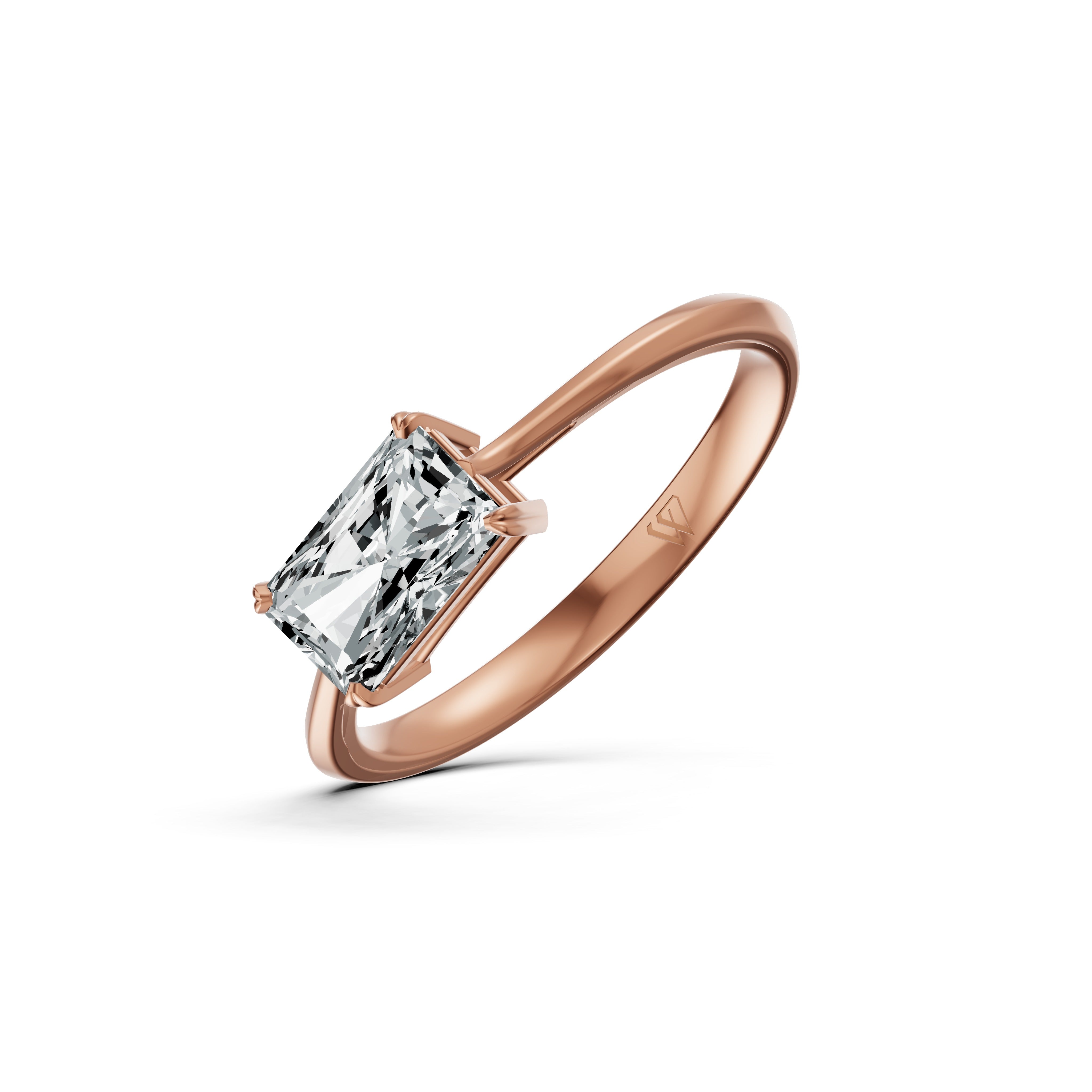 Emerald Grace Solitaire Diamond Ring