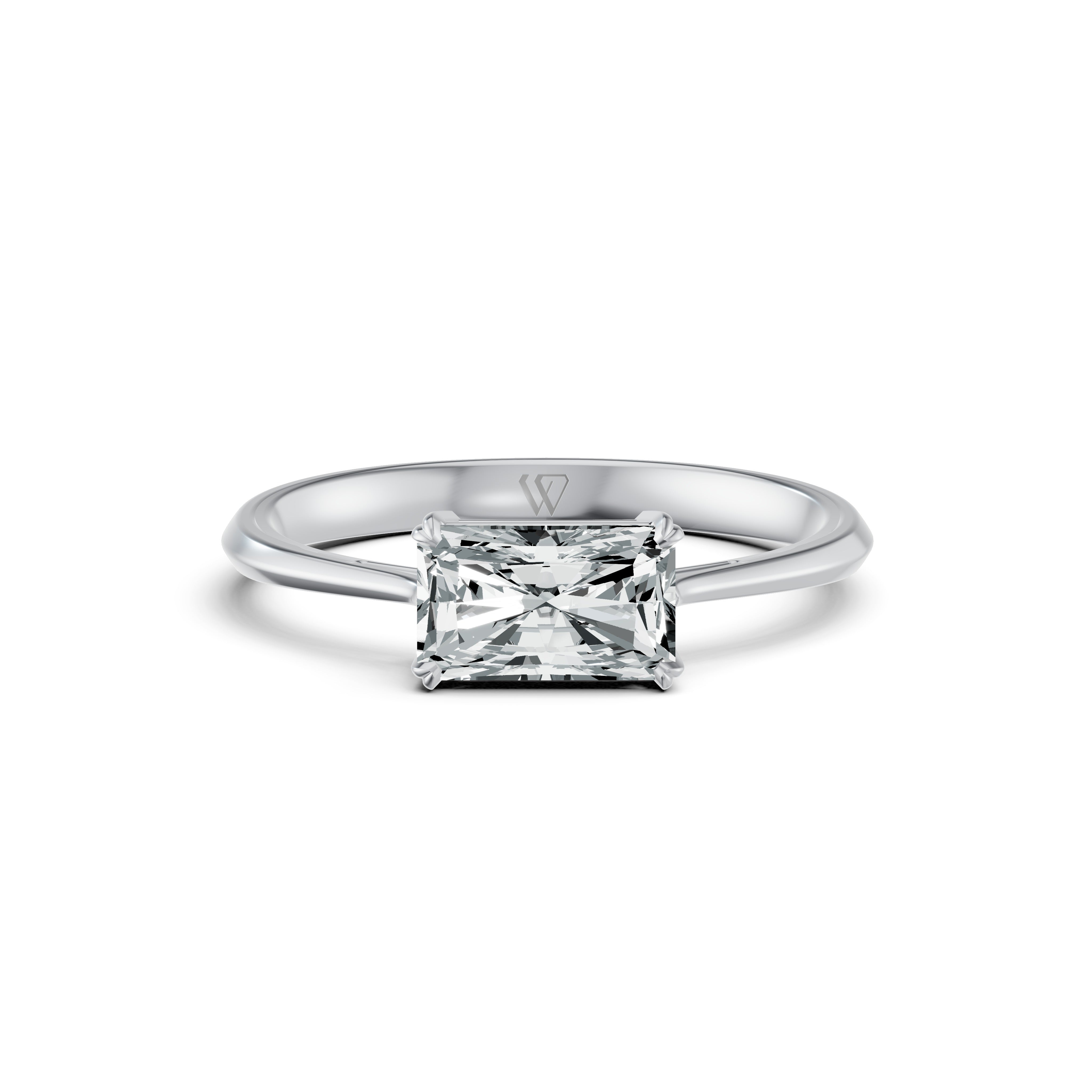 Emerald Grace Solitaire Diamond Ring