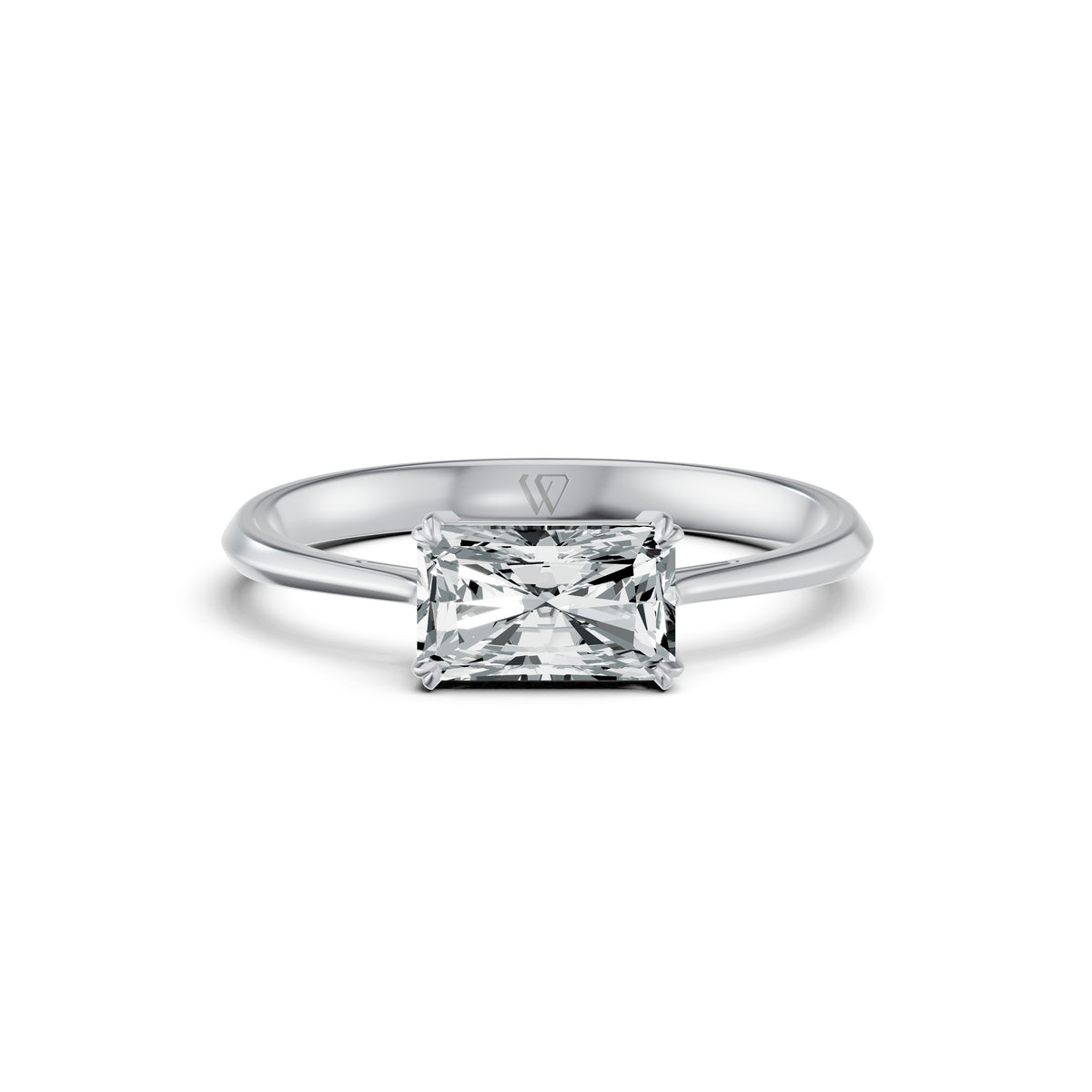 Emerald Grace Solitaire Diamond Ring