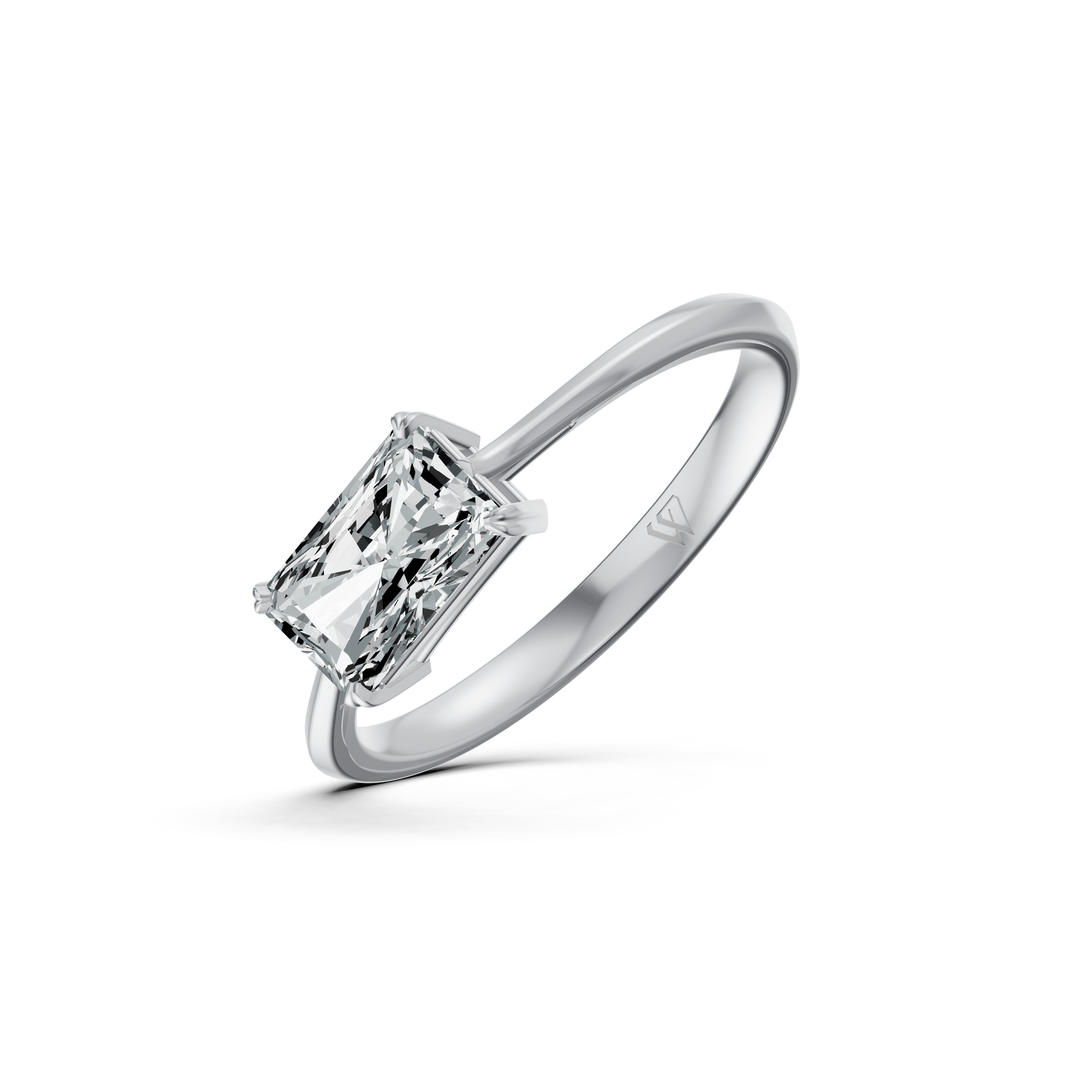 Emerald Grace Solitaire Diamond Ring